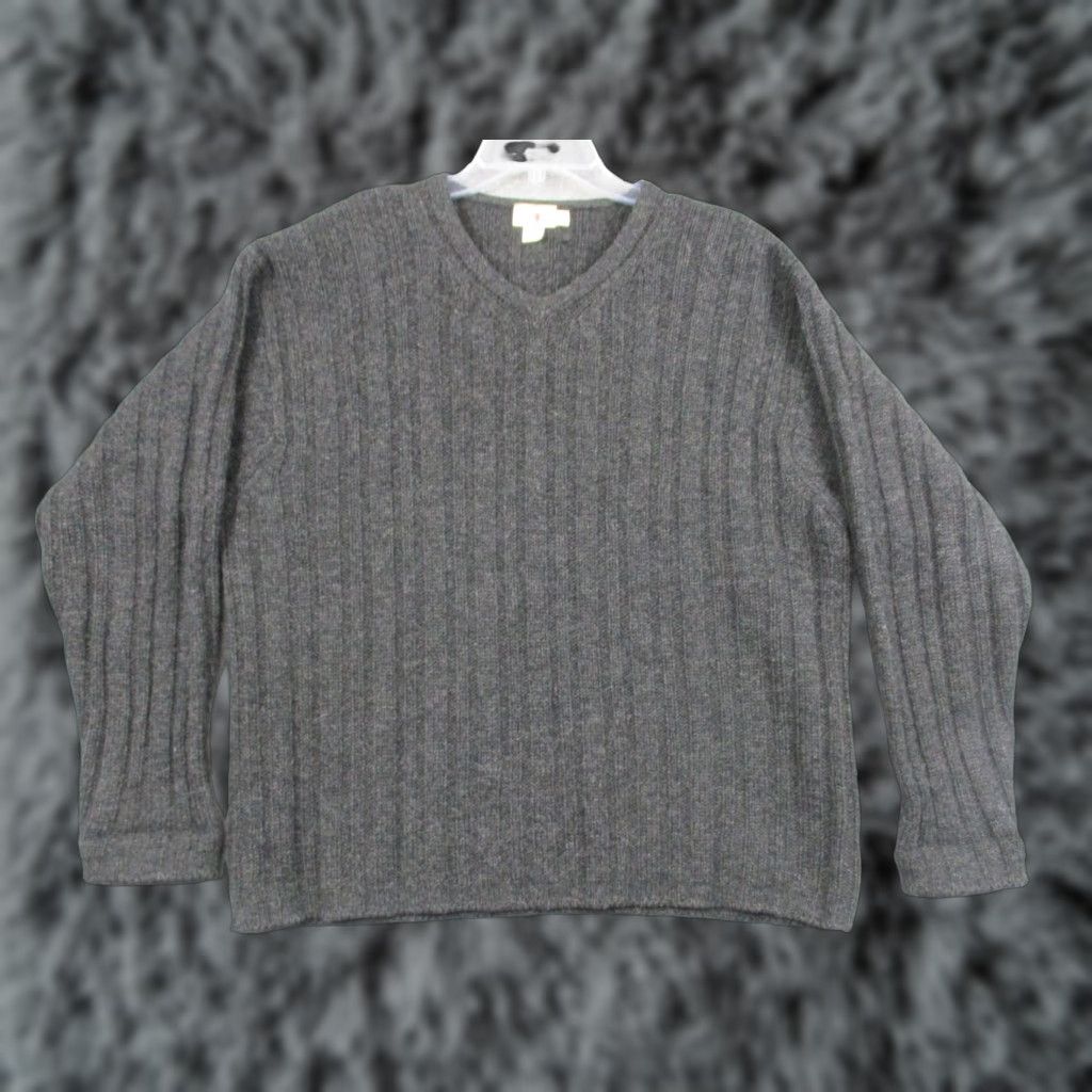 J.Crew VINTAGE J. CREW Sweater Mens Large Gray Wool Knit Fisherman Crew Neck Pullover Winter Fall Spring Outdoor Classic 90s Mens Size US L / EU 52-54 / 3 - 1 Thumbnail