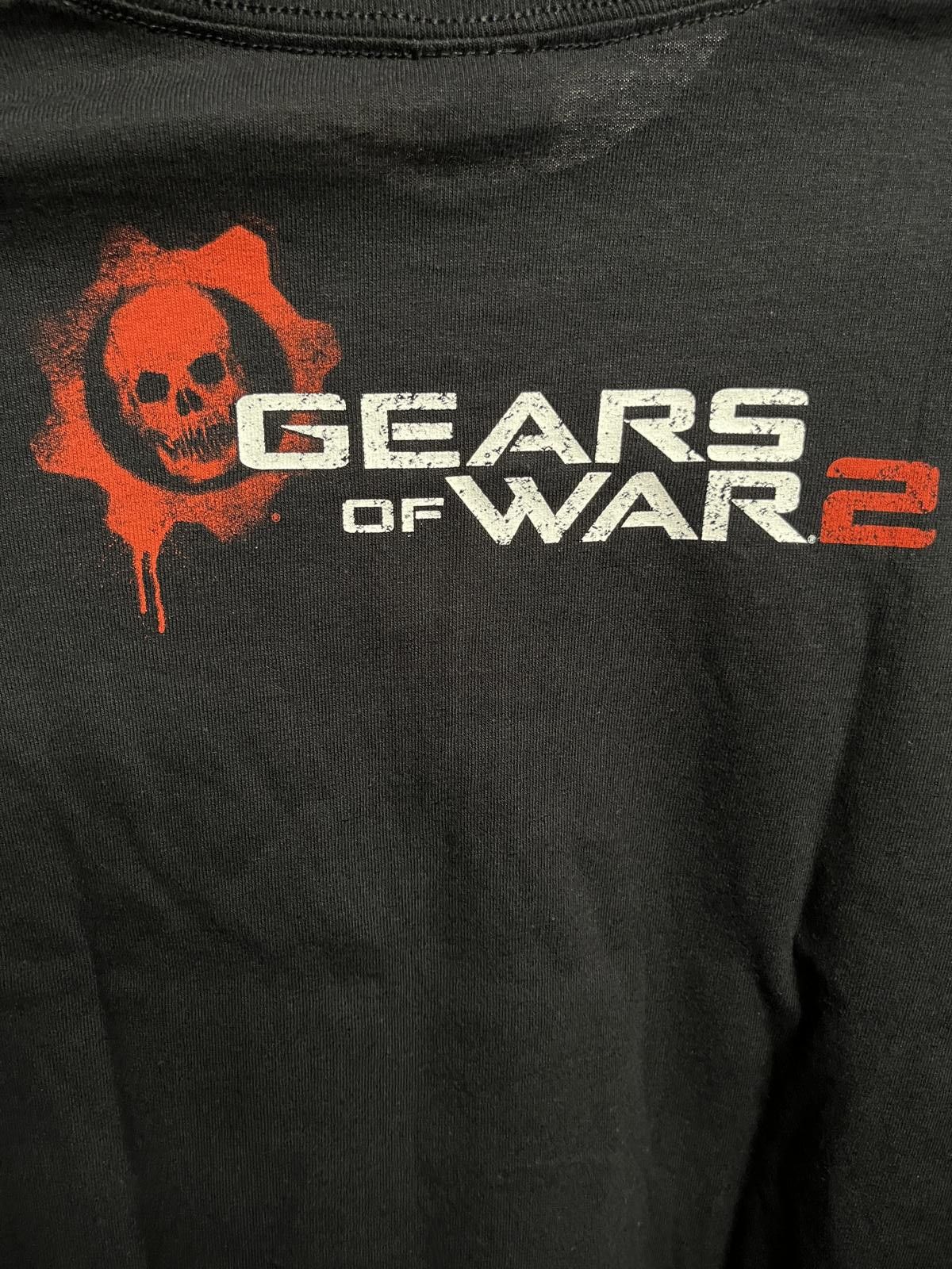 Gears Of War 2 Xbox 360 Video Game Promo Graphic Black T-Shirt Men’s Size 2024 Small