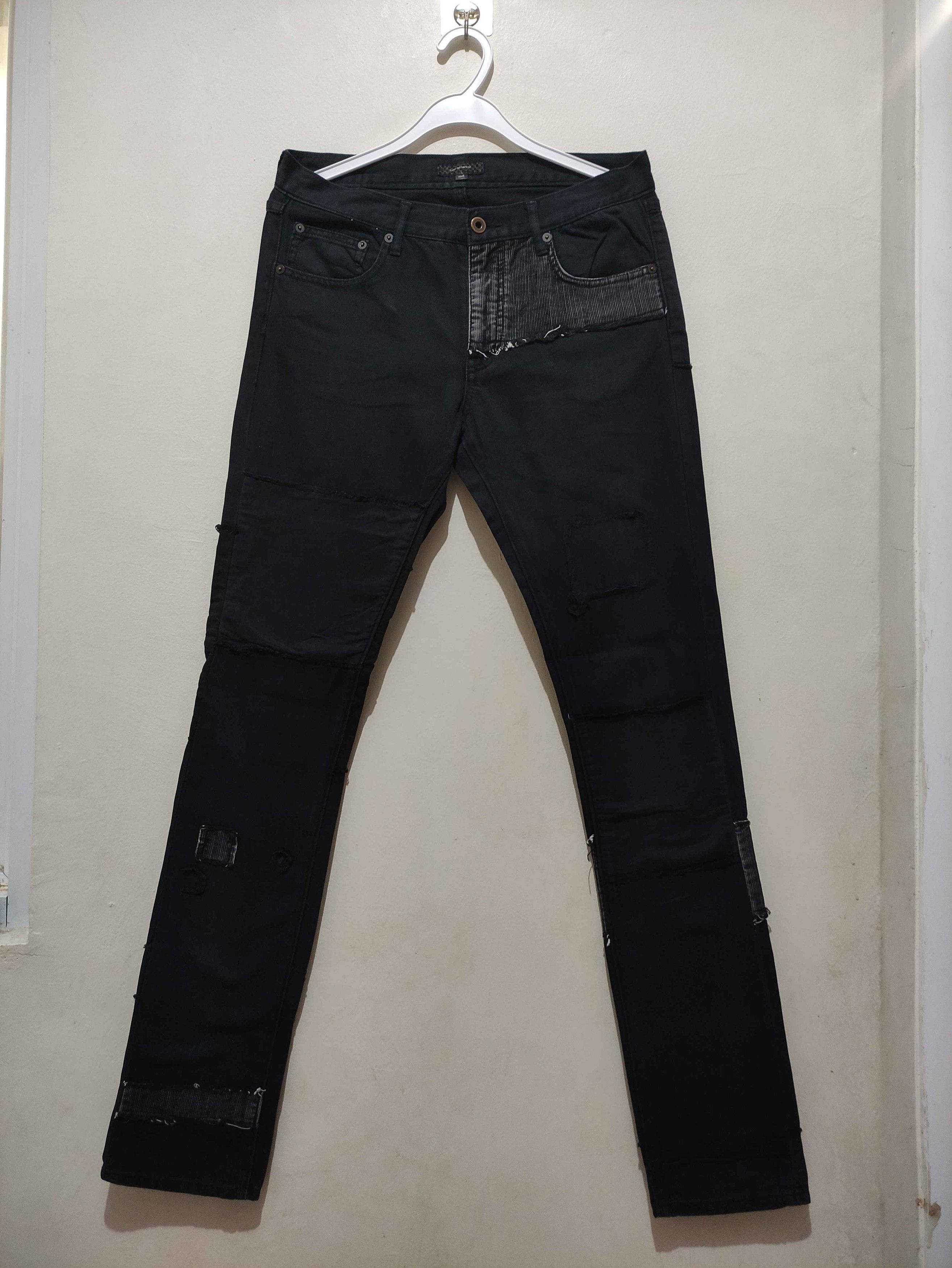 NANO universe Nano Universe Japanese Boro Patchwork Wash Distressed Denim Size US 31 - 2 Thumbnail