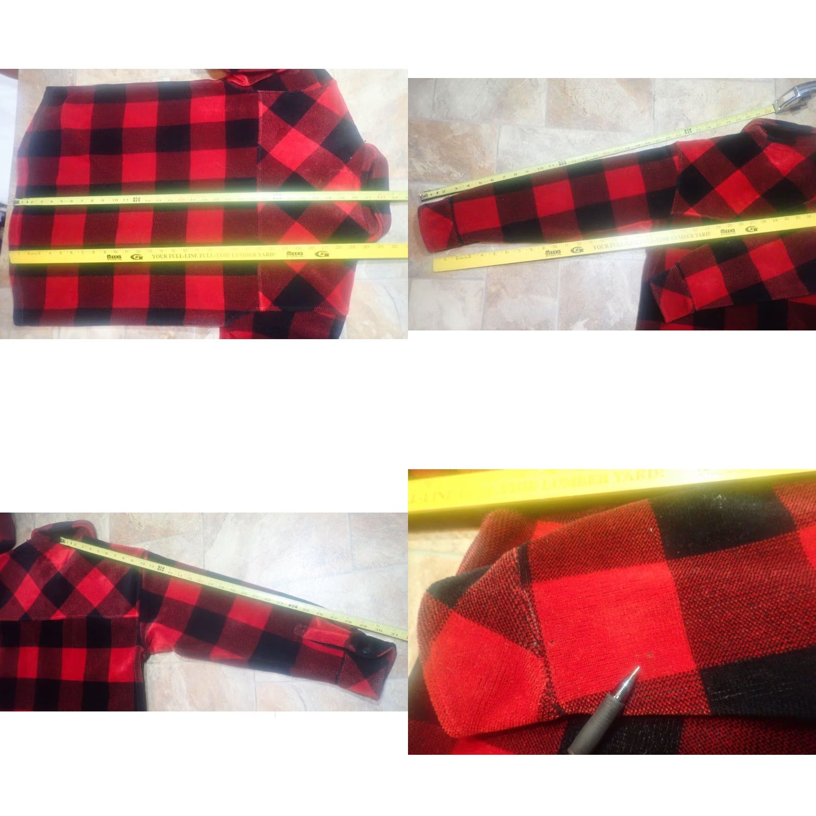 Ralph Lauren VINTAGE Ralph Lauren 1967 Buffalo Plaid Work Jacket Chore Men's Small Red Black USA Size US S / EU 44-46 / 1 - 8 Thumbnail