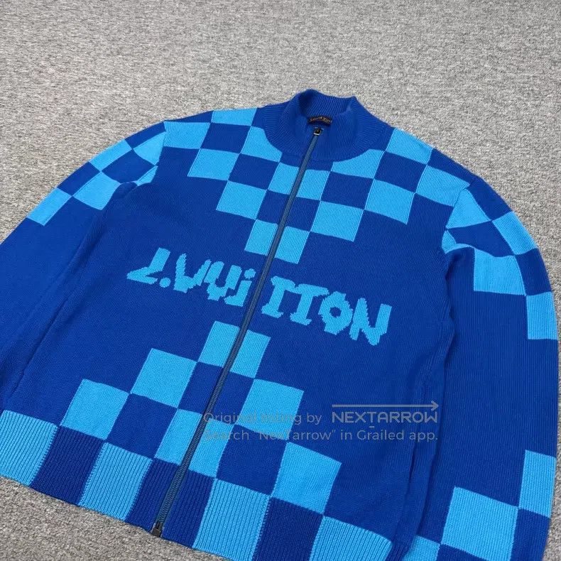 Louis Vuitton Louis Vuitton Blue color-block checkerboard pixel-letter h Size US XL / EU 56 / 4 - 3 Thumbnail