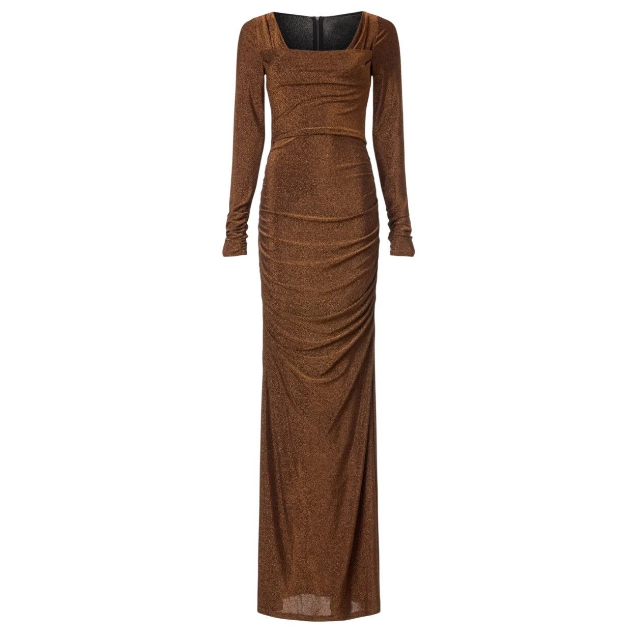 Black Halo Black Halo Long Sleeve Rafaela Maxi in Bronze, Size US 2 Size XS / US 0-2 / IT 36-38 - 1 Thumbnail