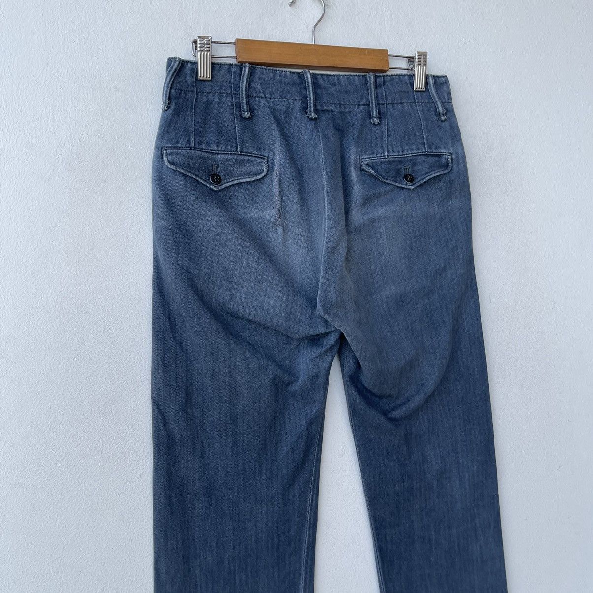 RRL Ralph Lauren RRL Ralph Lauren Herringbone Twill (HBT) Officer Trousers Size US 28 / EU 44 - 9 Thumbnail