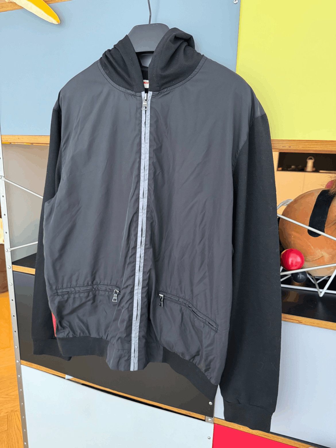 Prada Sz 52 Prada Red Label Zip-uo Hoodie Jacket-2508 Size US L / EU 52-54 / 3 - 2 Thumbnail