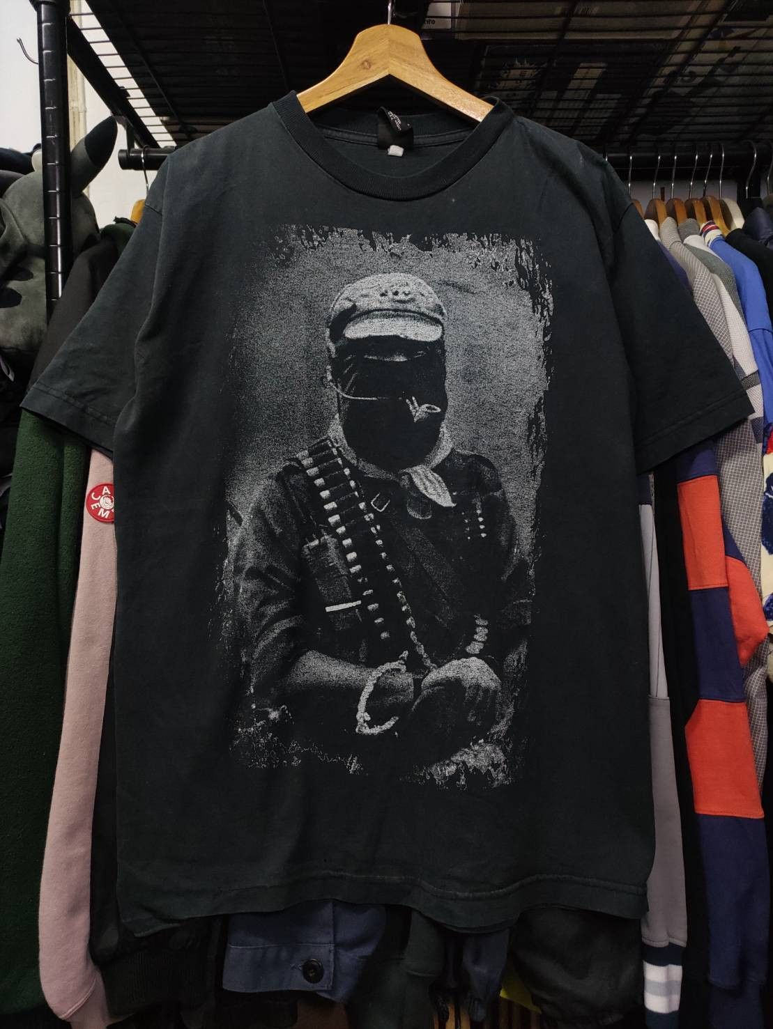 Mexicana Vtg 90's Subcomandante Marcos EZLN Zapatista Army T-Shirt Size US L / EU 52-54 / 3 - 3 Thumbnail