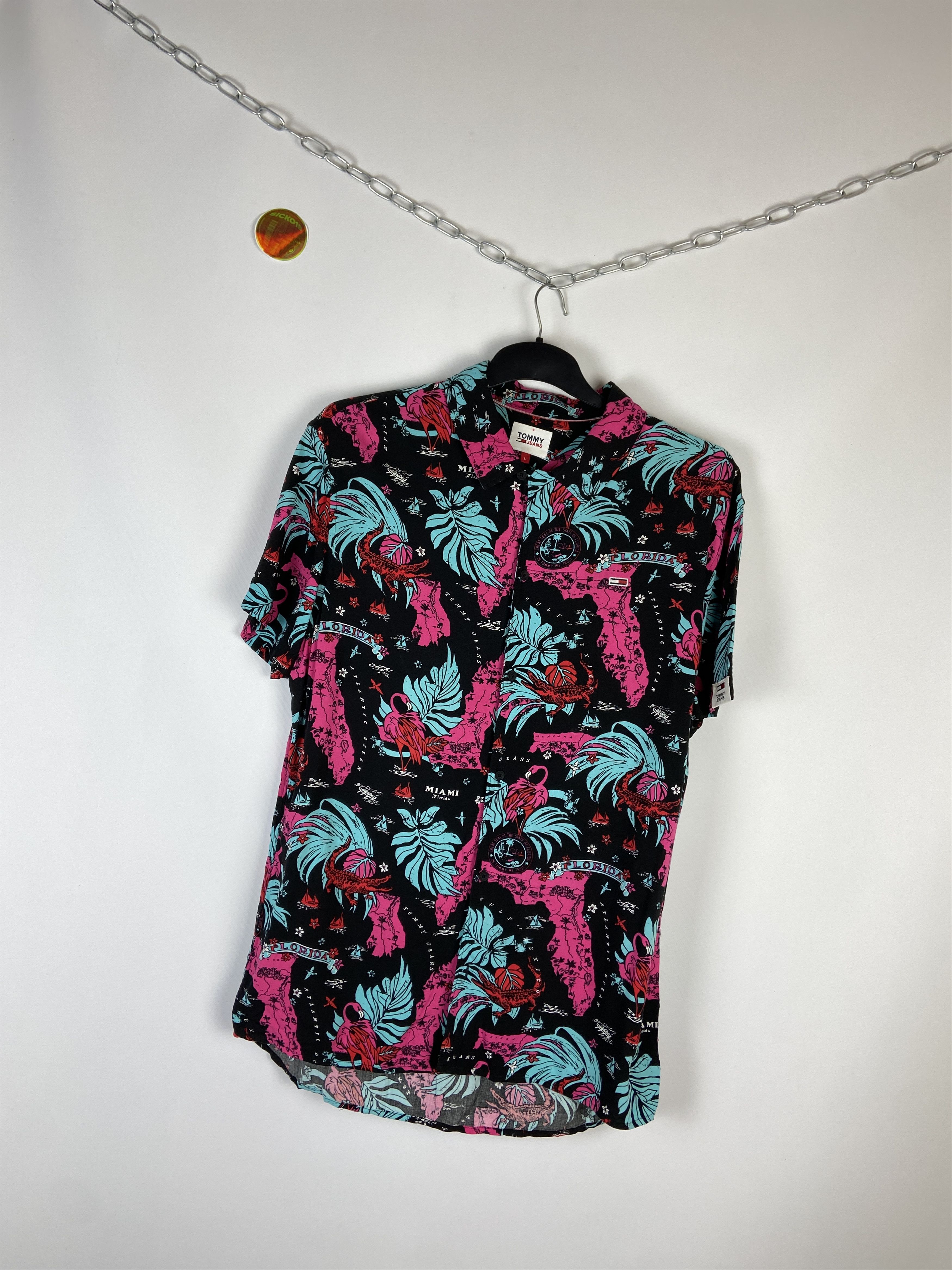 Other Vintage Tommy Hilfiger Crazy Aloha Hawaiian Shirt Size US L / EU 52-54 / 3 - 2 Thumbnail