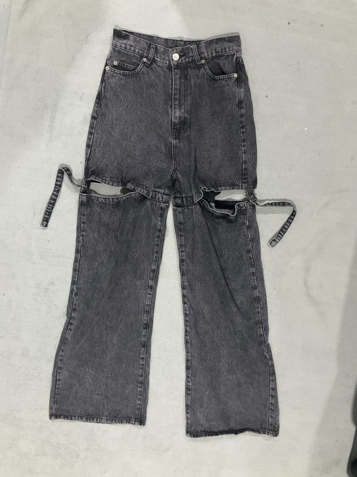 Le Grande Bleu (L.G.B.) Vintage y2k Denim Solid Detachable Pants Bootcut Size 27" / US 4 / IT 40 - 7 Thumbnail