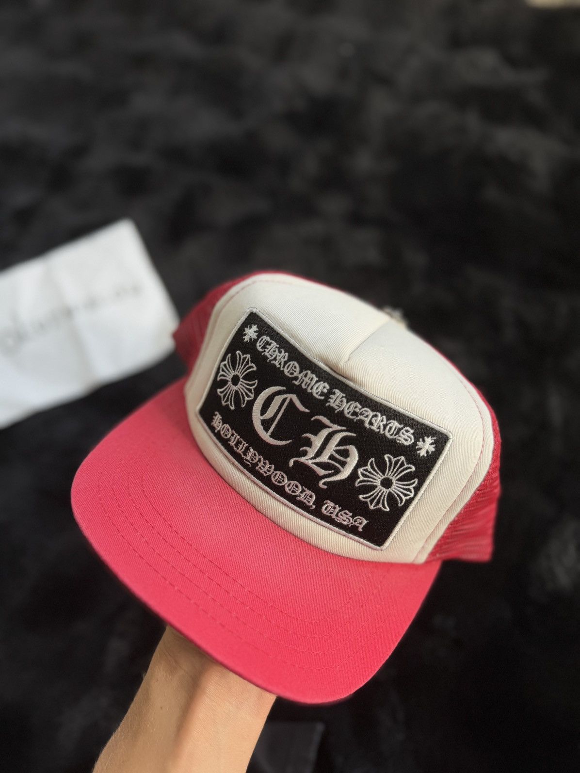 Chrome Hearts Chrome Hearts Red Trucker Size ONE SIZE - 1 Thumbnail