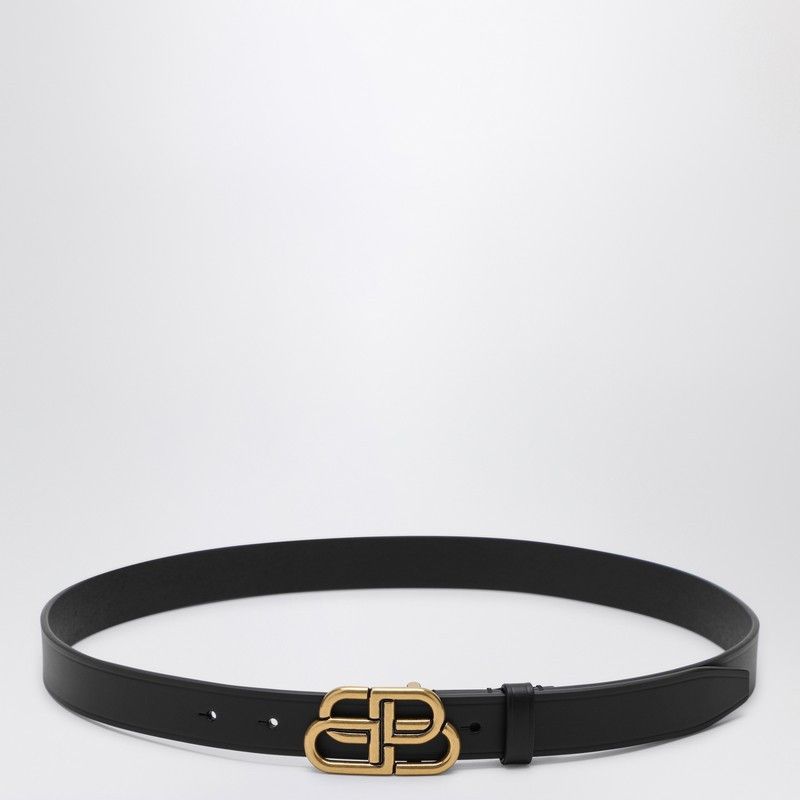 Balenciaga Balenciaga Black Leather Bb Belt Size ONE SIZE - 1 Thumbnail
