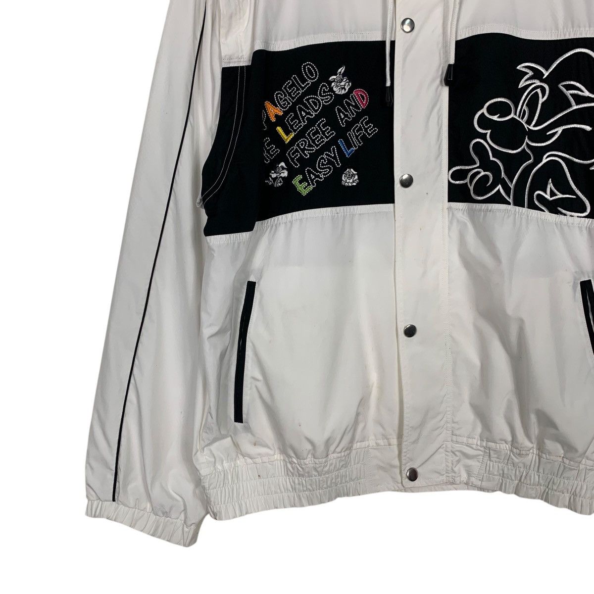 Japanese Brand PAGELO Bunny Graphics Light Zipper Jacket #2496-C112 Size US L / EU 52-54 / 3 - 3 Thumbnail