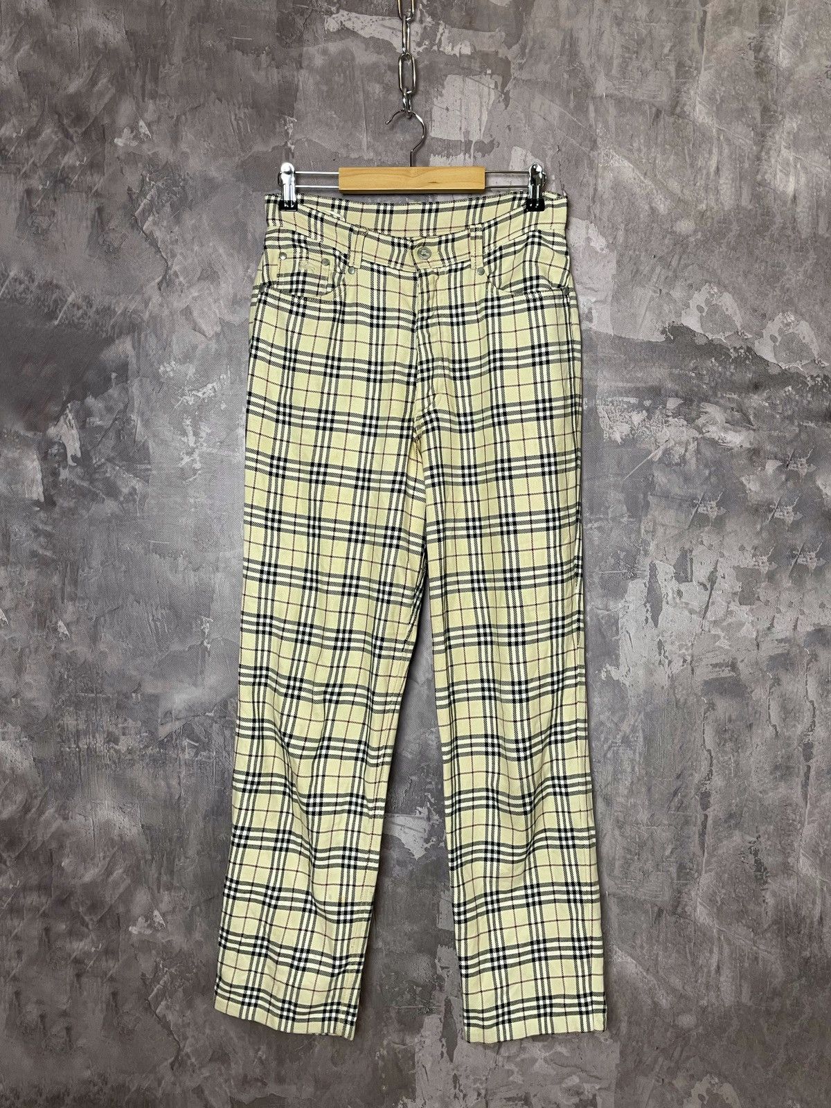 Burberry × Vintage Burberry nova check pants vintage full print Size 28" / US 6 / IT 42 - 1 Thumbnail