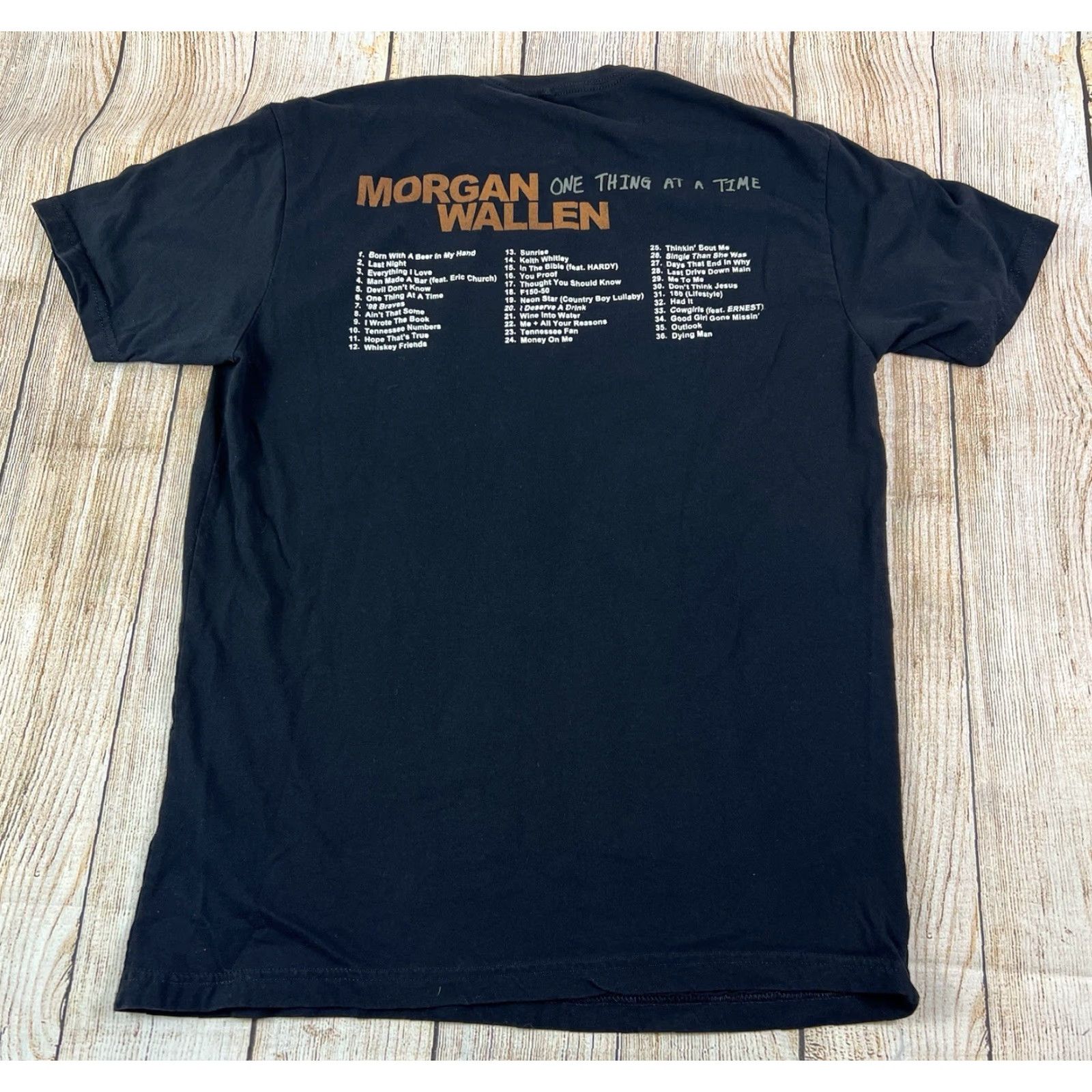 Vintage Morgan Wallen One Thing At A Time Tour T Shirt L Unisex Adults Short Sleeve Black Music Size L Size US L / EU 52-54 / 3 - 2 Thumbnail