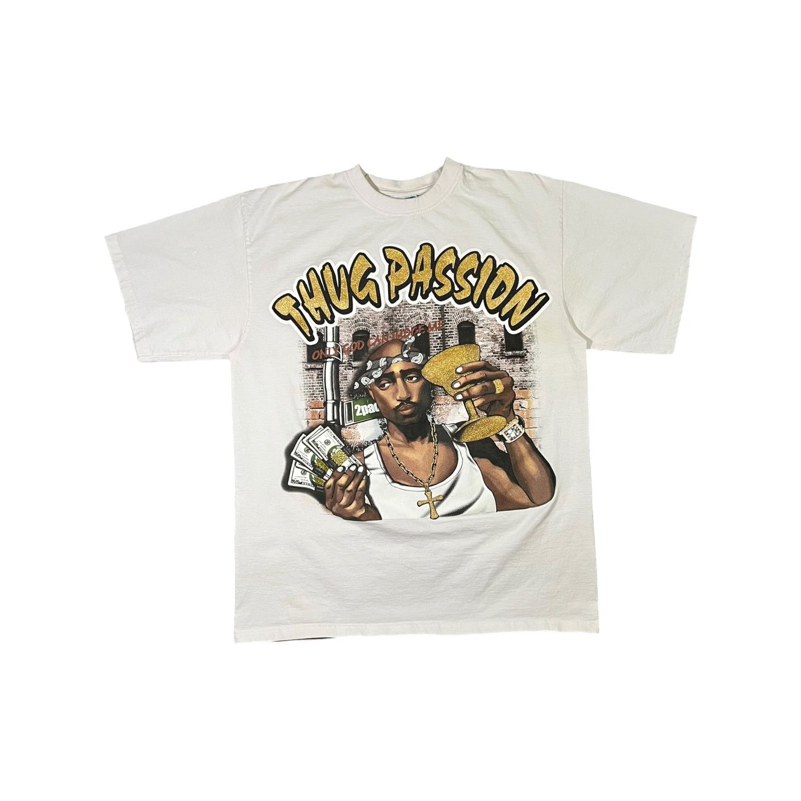 Rap Tees × Vintage Vintage Y2K Tupac Shakur Thug Passion 2pac rap tee (XL) Size US XL / EU 56 / 4 - 1 Thumbnail