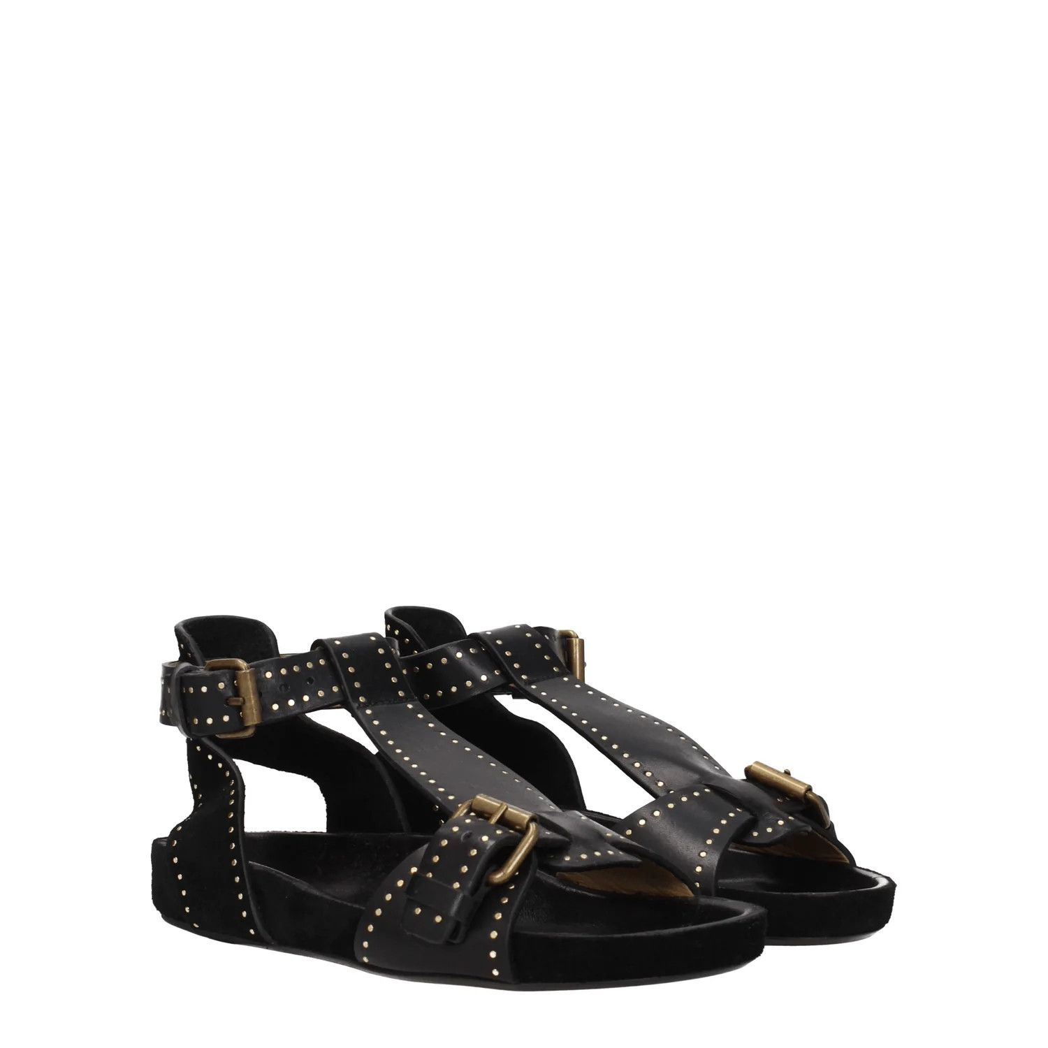 Isabel Marant ob1o1e1124 Leather Sandals in Black Size US 6 / IT 36 - 2 Thumbnail