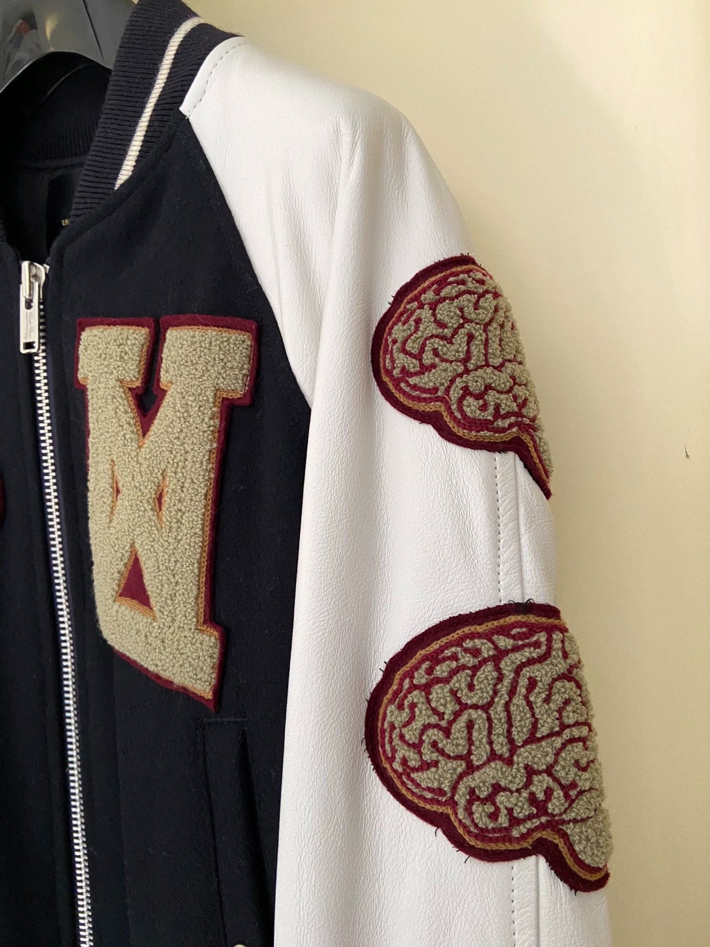 Undercover Undercover 14FW Wool & Leather Cuffs Baseball Jacket Size 2 Size US M / EU 48-50 / 2 - 3 Thumbnail