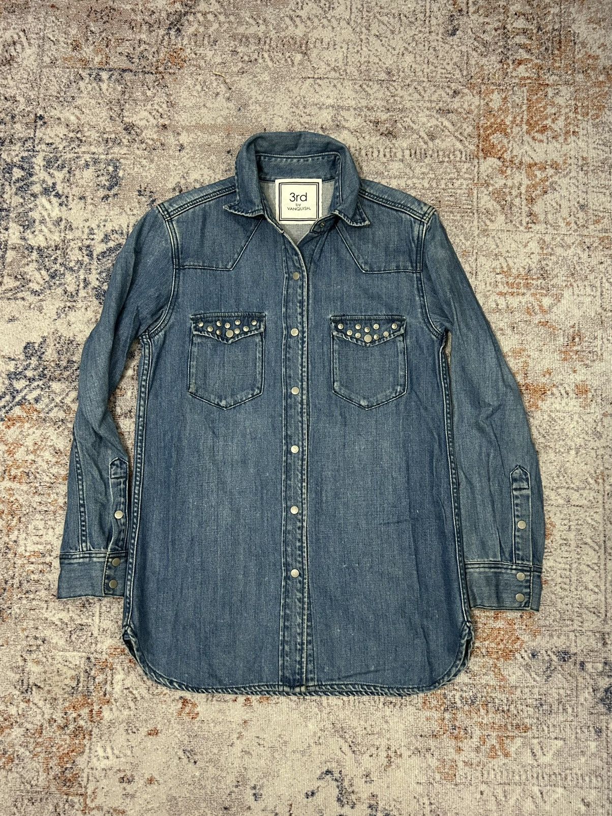 Japanese Brand 3rd By Vanquish Studded Button Shirt Size US S / EU 44-46 / 1 - 1 Thumbnail