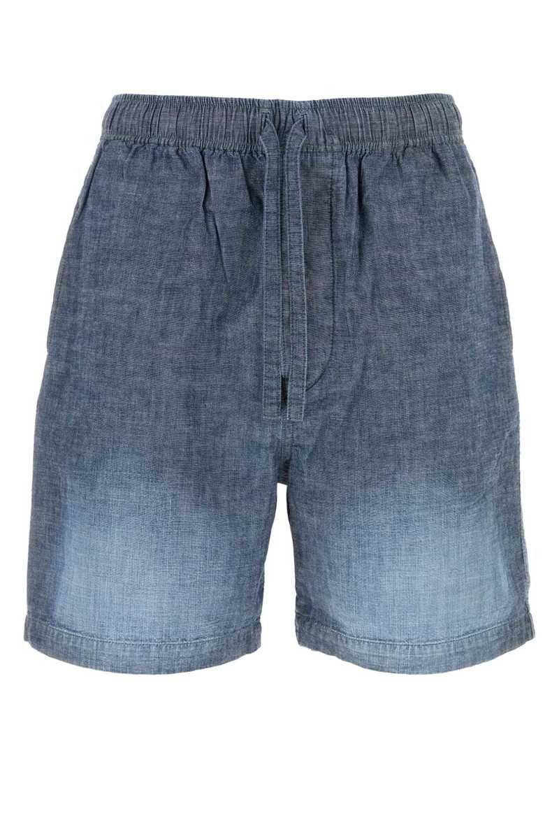 Loewe o1in1g0526 Chambray Bermuda Shorts in Blue Size US 32 / EU 48 - 1 Thumbnail