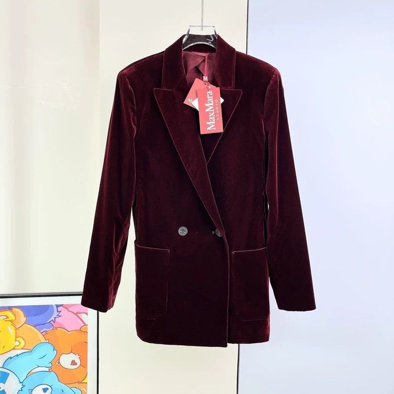 Other Max Mara Burgundy velvet jacket Size M / US 6-8 / IT 42-44 - 1 Thumbnail