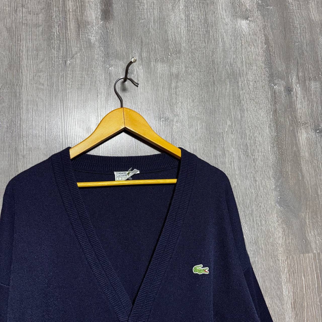 Lacoste Vintage Lacoste Wool Cardigan Knit Sweater Preppy Logo 🐊 Size US L / EU 52-54 / 3 - 2 Thumbnail