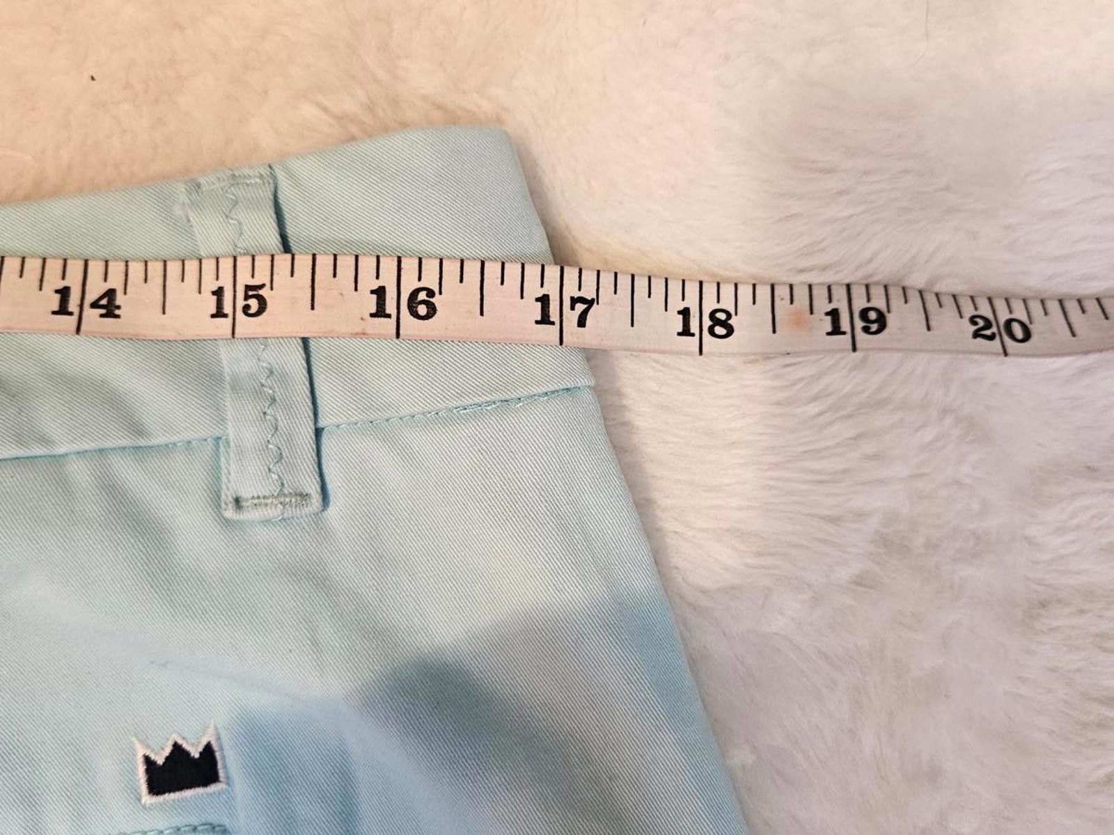 Designer Crown & Ivy Light Teal Caroline Shorts for Women #522 Size 30" / US 8 / IT 44 - 6 Thumbnail
