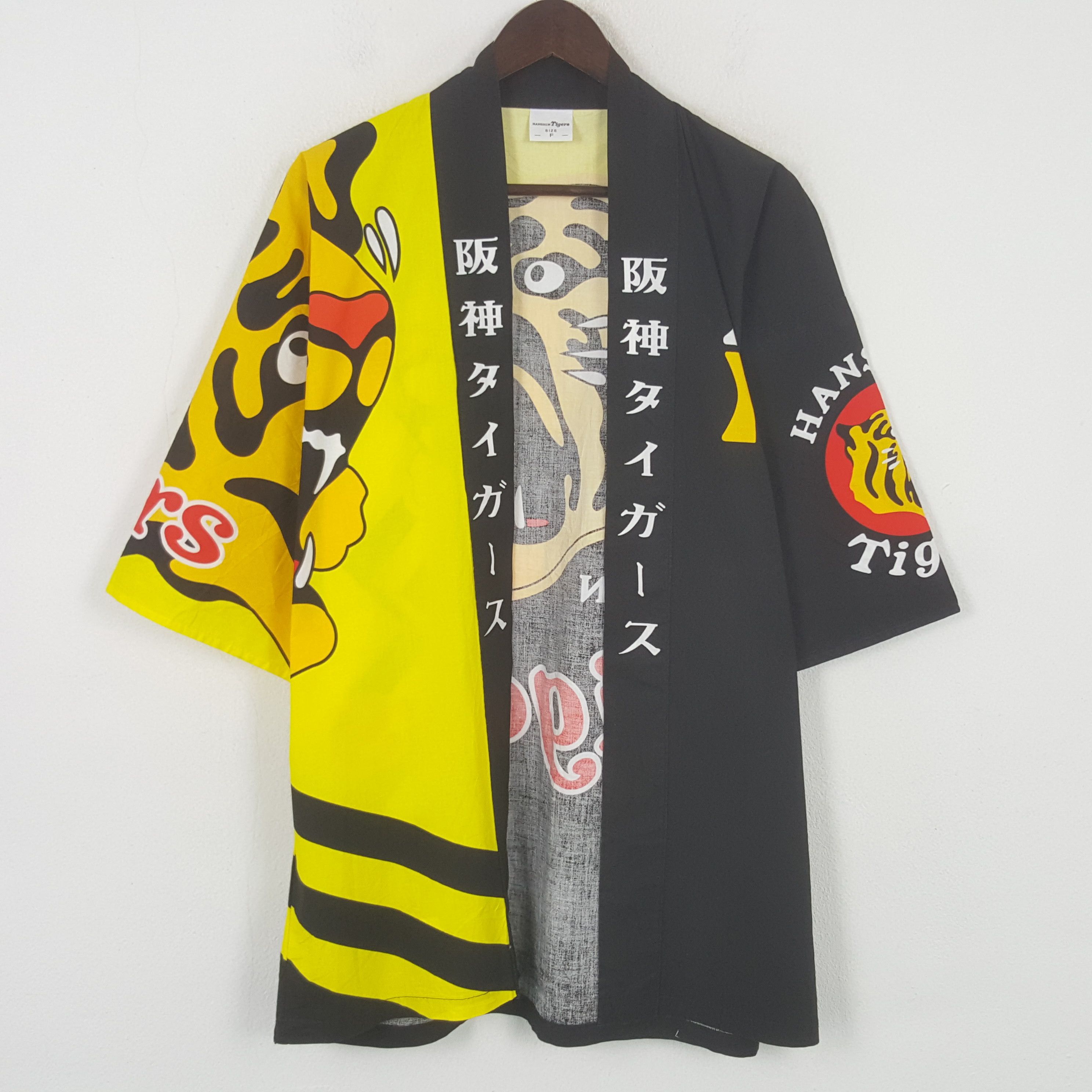 Japanese Brand Vintage Hanshin Tigers Kimono Overprinted Jacket Size US L / EU 52-54 / 3 - 3 Thumbnail
