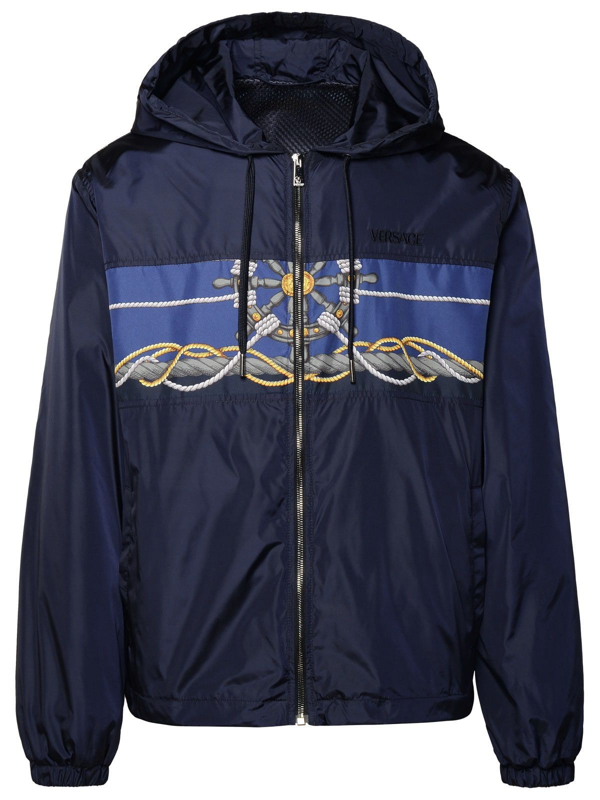 Versace Versace Graphic Nylon Windbreaker Hooded Jacket Size US M / EU 48-50 / 2 - 1 Thumbnail