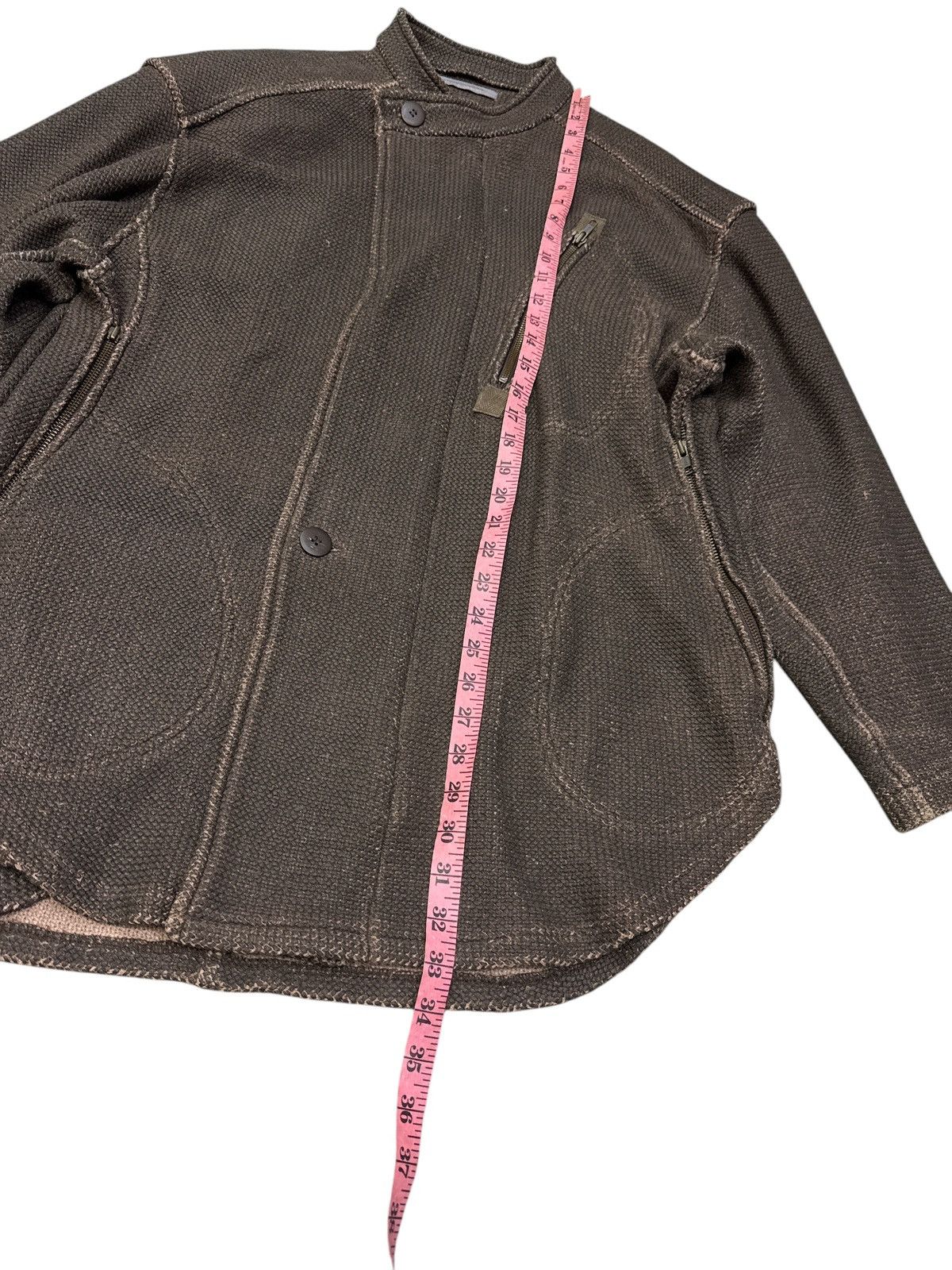 Issey Miyake 1982 ISSEY MIYAKE WAXED UPHOLSTERY SACK PATTERN HEAVY JACKET Size US L / EU 52-54 / 3 - 14 Thumbnail