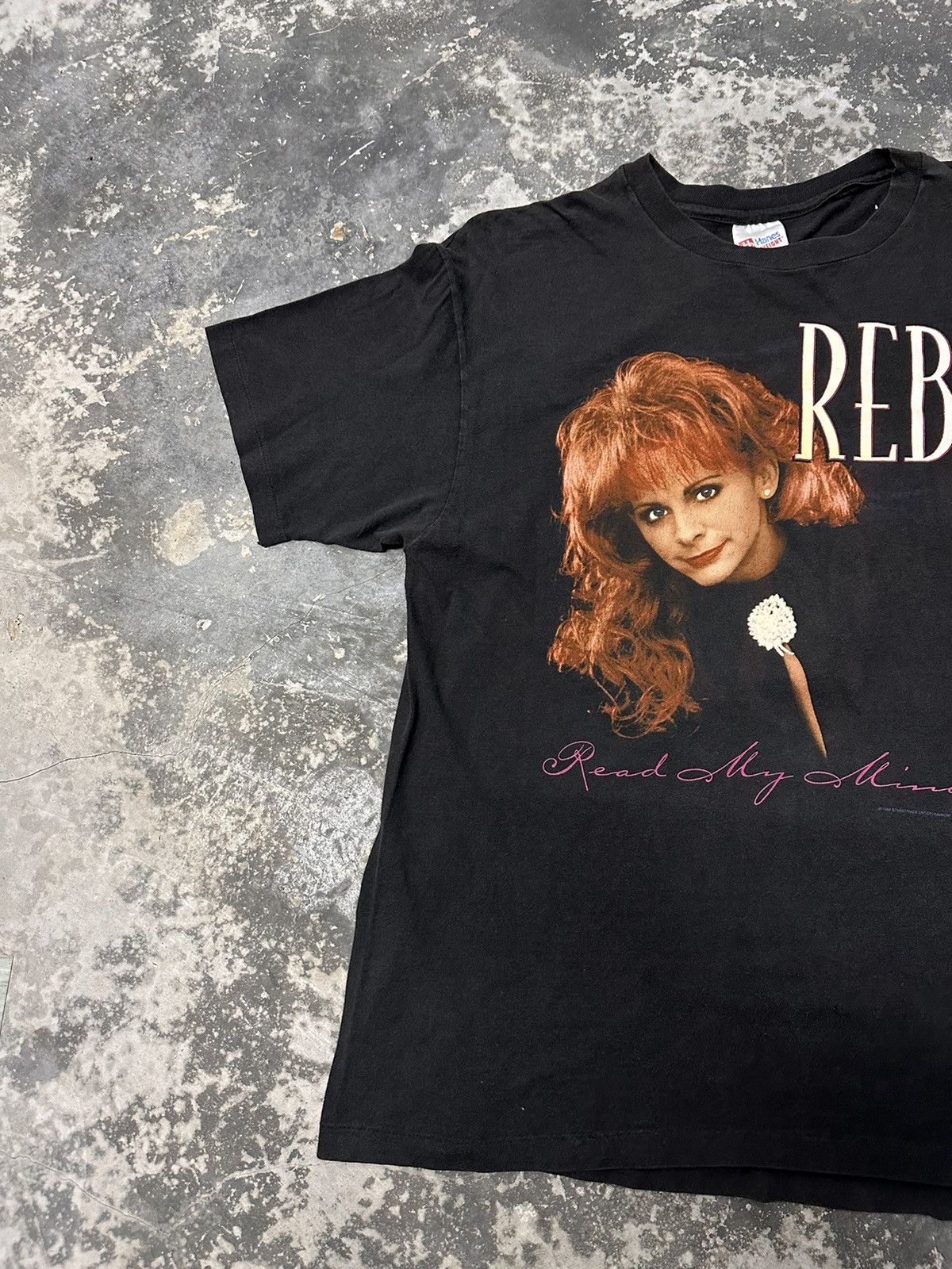 Band Tees × Rap Tees × Vintage Vintage Reba Read My Mind T-shirt Black T-shirt Back Print Size US XL / EU 56 / 4 - 3 Thumbnail