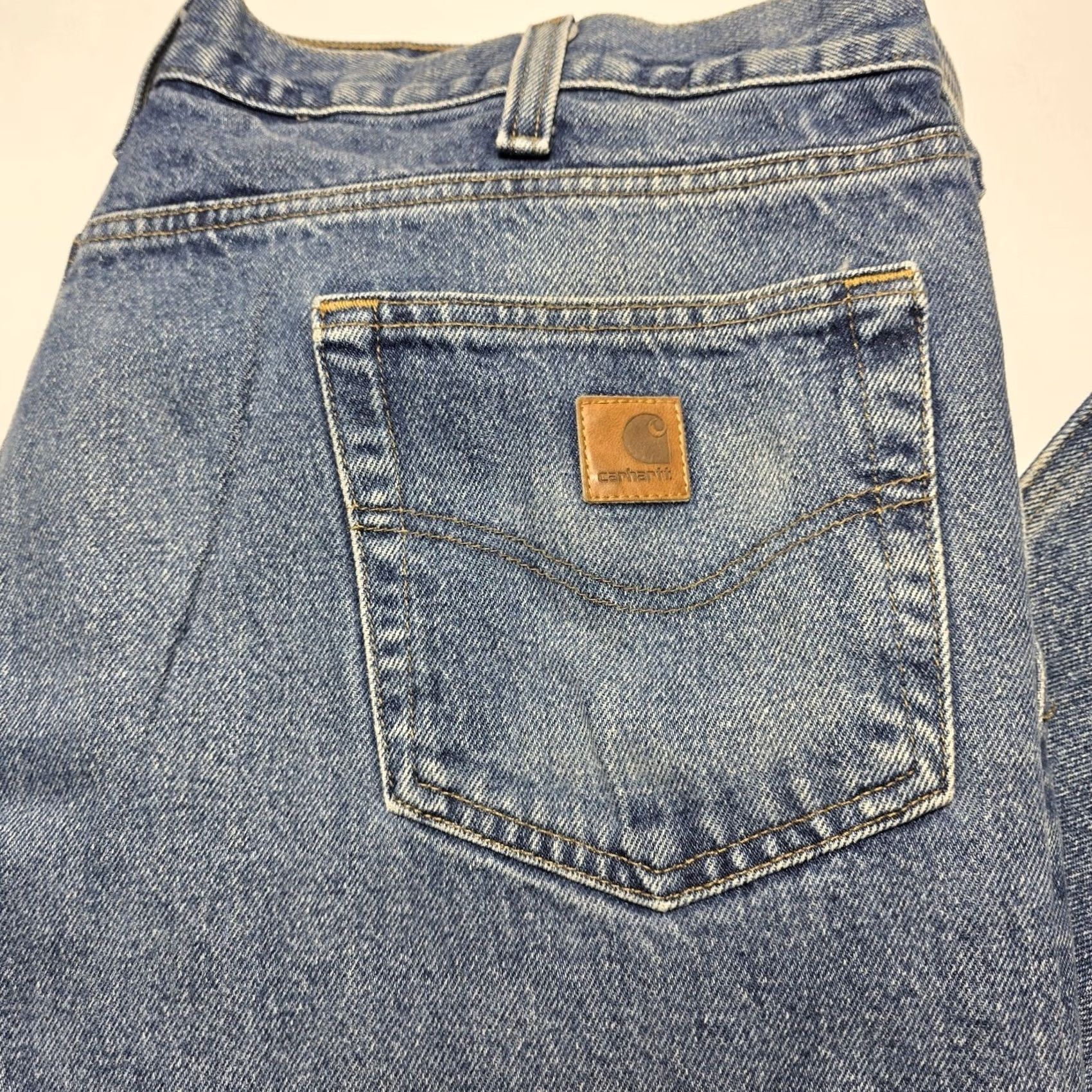 Carhartt Carhartt Jeans Mens 40x30 B460 DVB Blue Relaxed Fit Straight Leg Cotton Denim Size US 40 / EU 56 - 2 Thumbnail