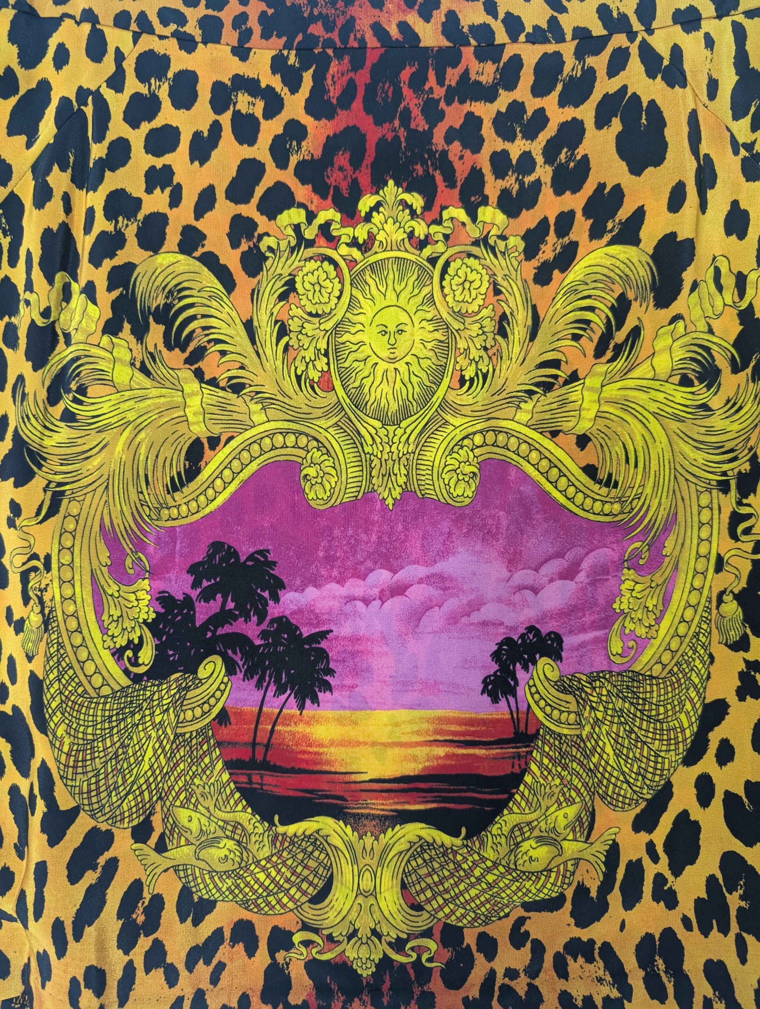 Versace Overall Print Silk Skirt Size 28" / US 6 / IT 42 - 3 Thumbnail
