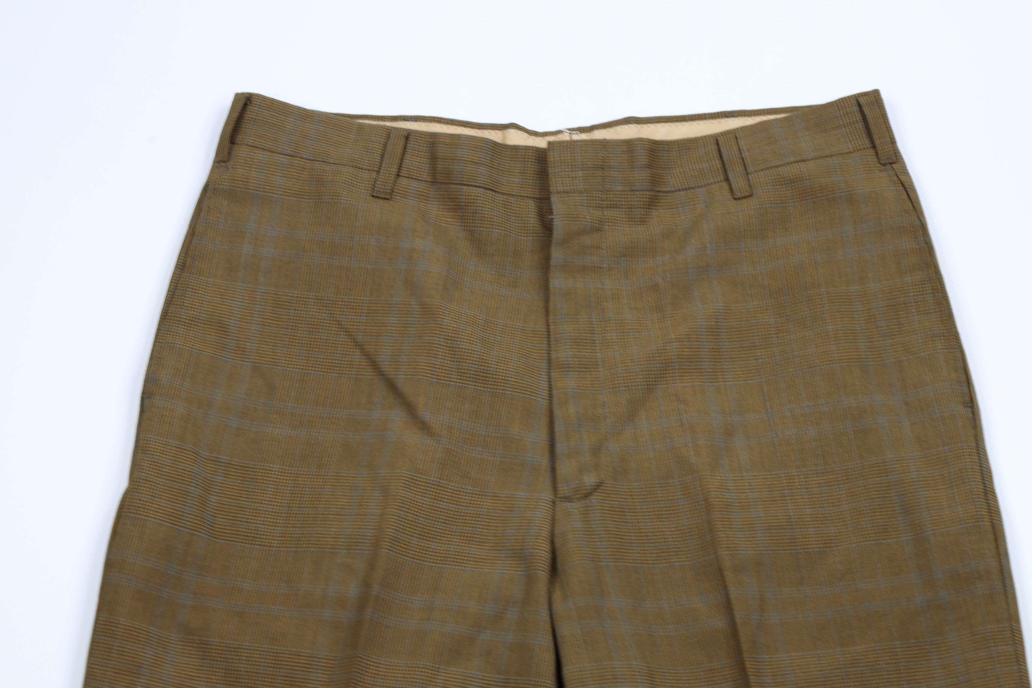 Vintage Vintage 70s Streetwear Flat Front Chino Pants Plaid USA Size US 32 / EU 48 - 2 Thumbnail