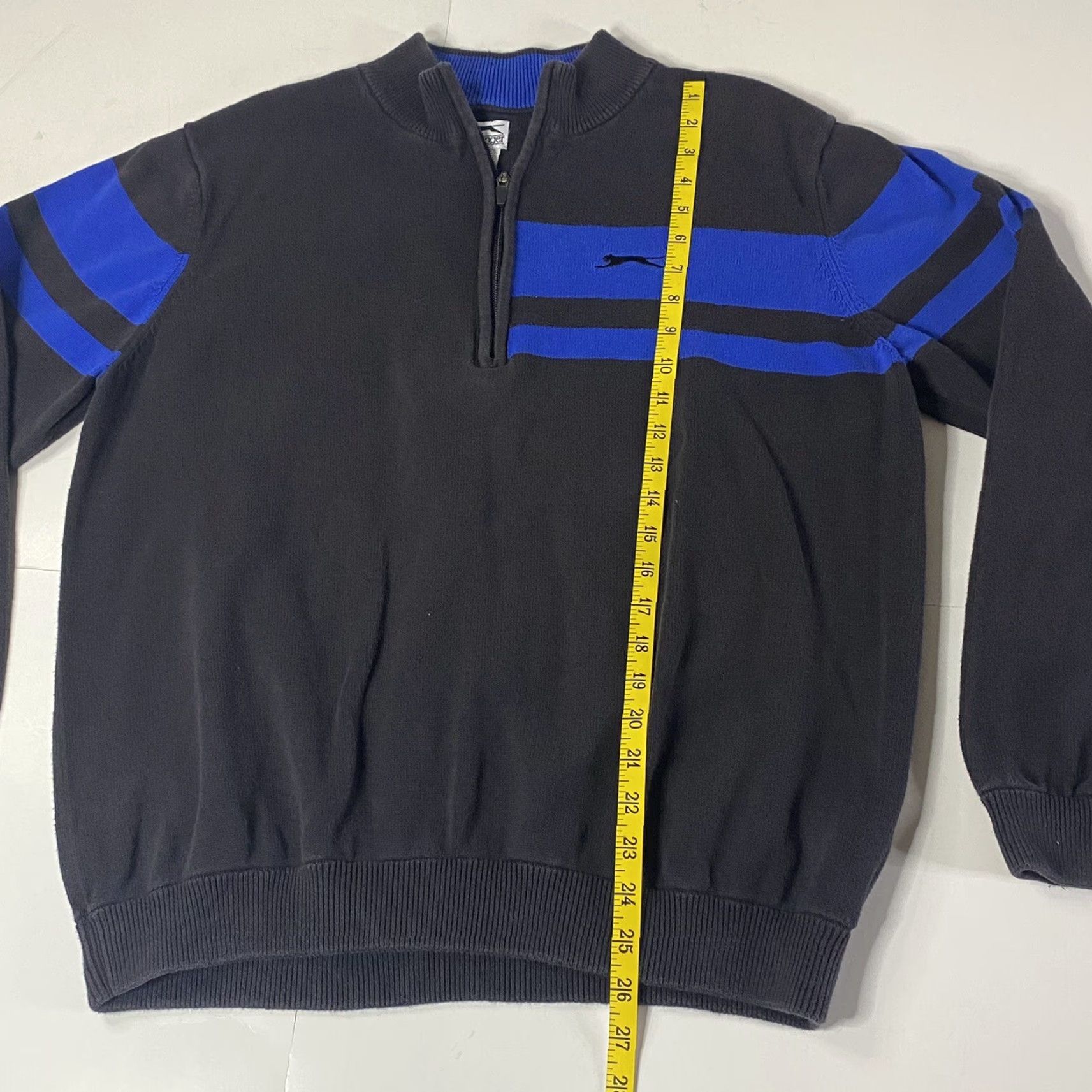 Vintage VINTAGE Slazenger Golf Sweater Mens Large 100% Cotton Long Sleeve Quarter Zip Black Size US M / EU 48-50 / 2 - 5 Thumbnail