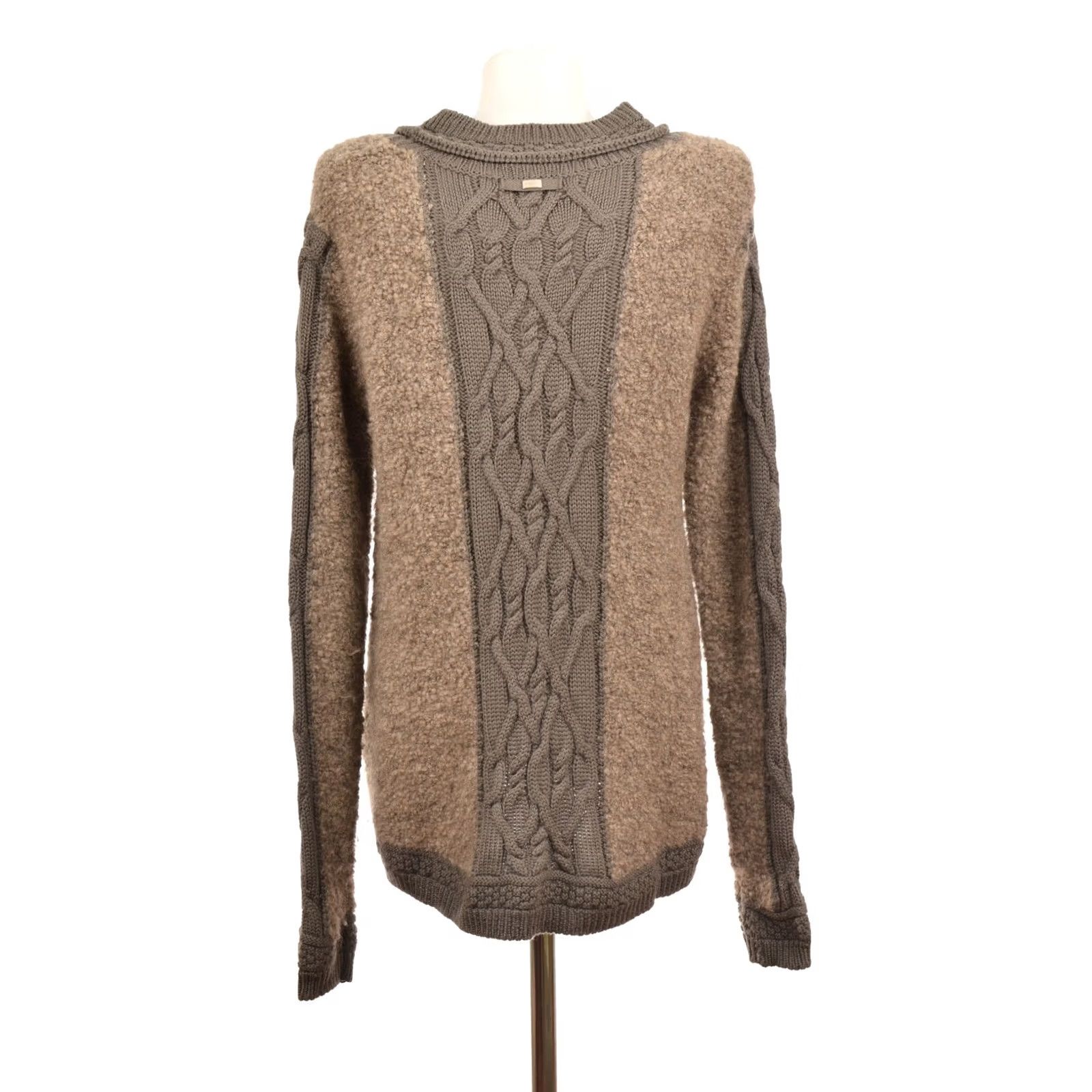 Vintage High Use Whip Up Wool Blend Mixed Fabrics Designer Sweater Made in Italy Size M, Gray, Womens, Pullover, Size M Size M / US 6-8 / IT 42-44 - 3 Thumbnail