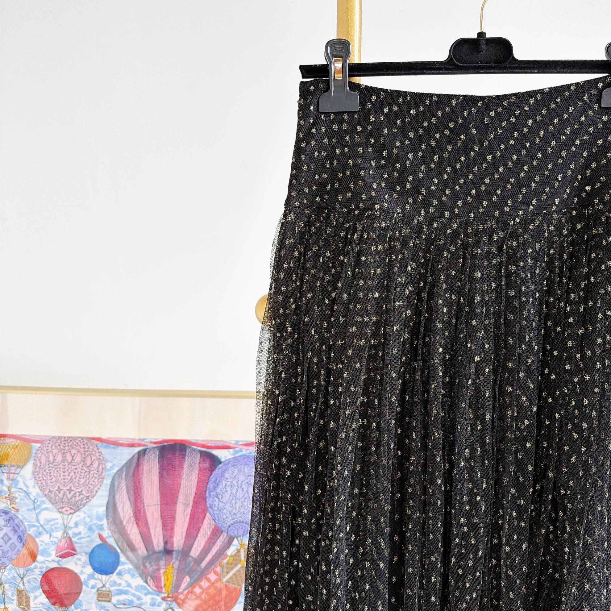 Dior Dior Black Polka Dot Skirt F38 Size 27" / US 4 / IT 40 - 5 Thumbnail