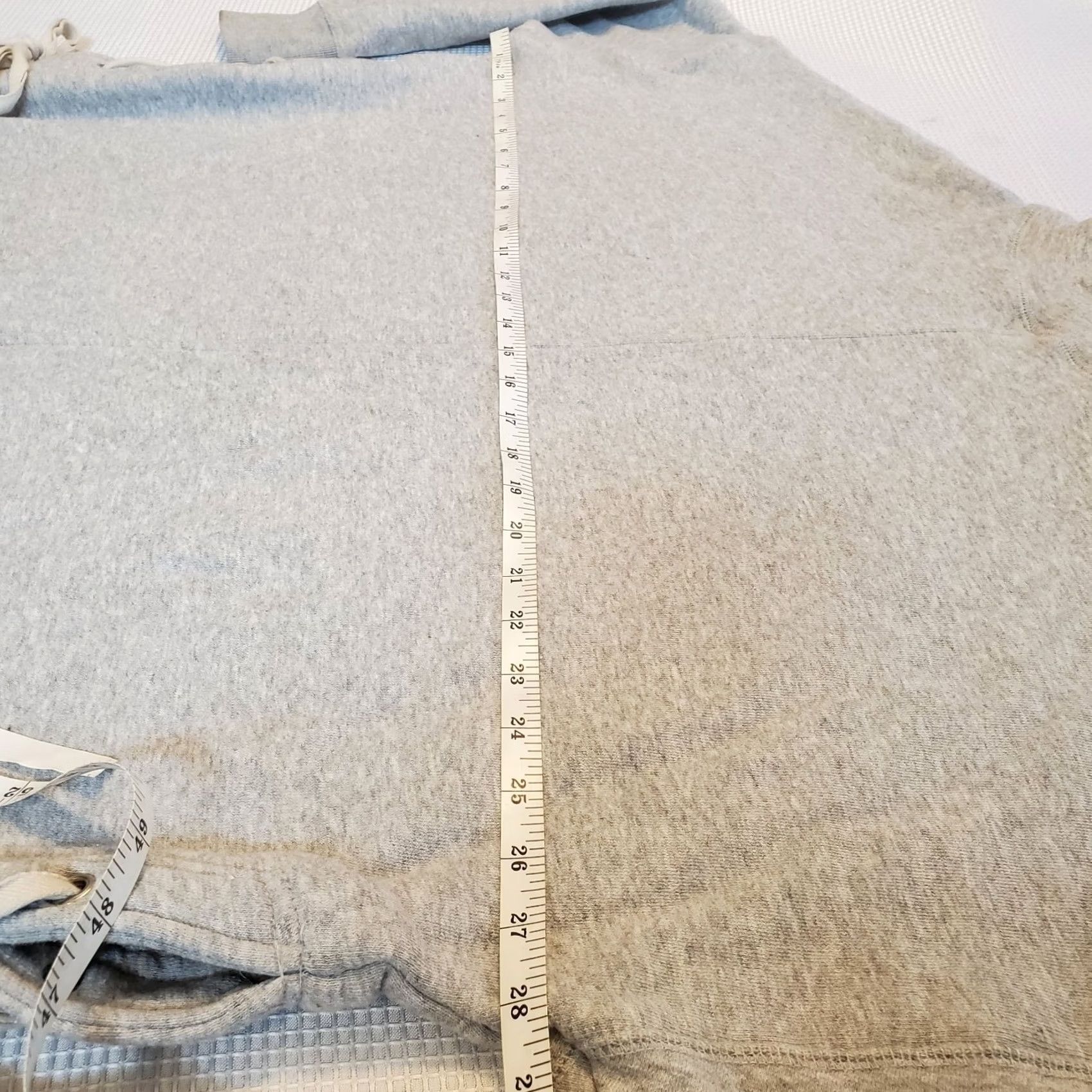 Free People Free People Long Oversized Pullover Sweatshirt Women Small Light Gray Laced Up Size S / US 4 / IT 40 - 7 Thumbnail