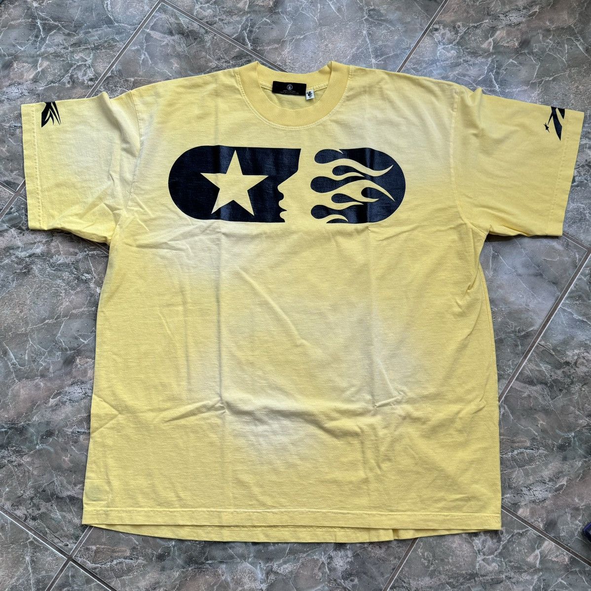 image of Hellstar Marathon T Shirt in Yellow, Men's (Size 2XL)