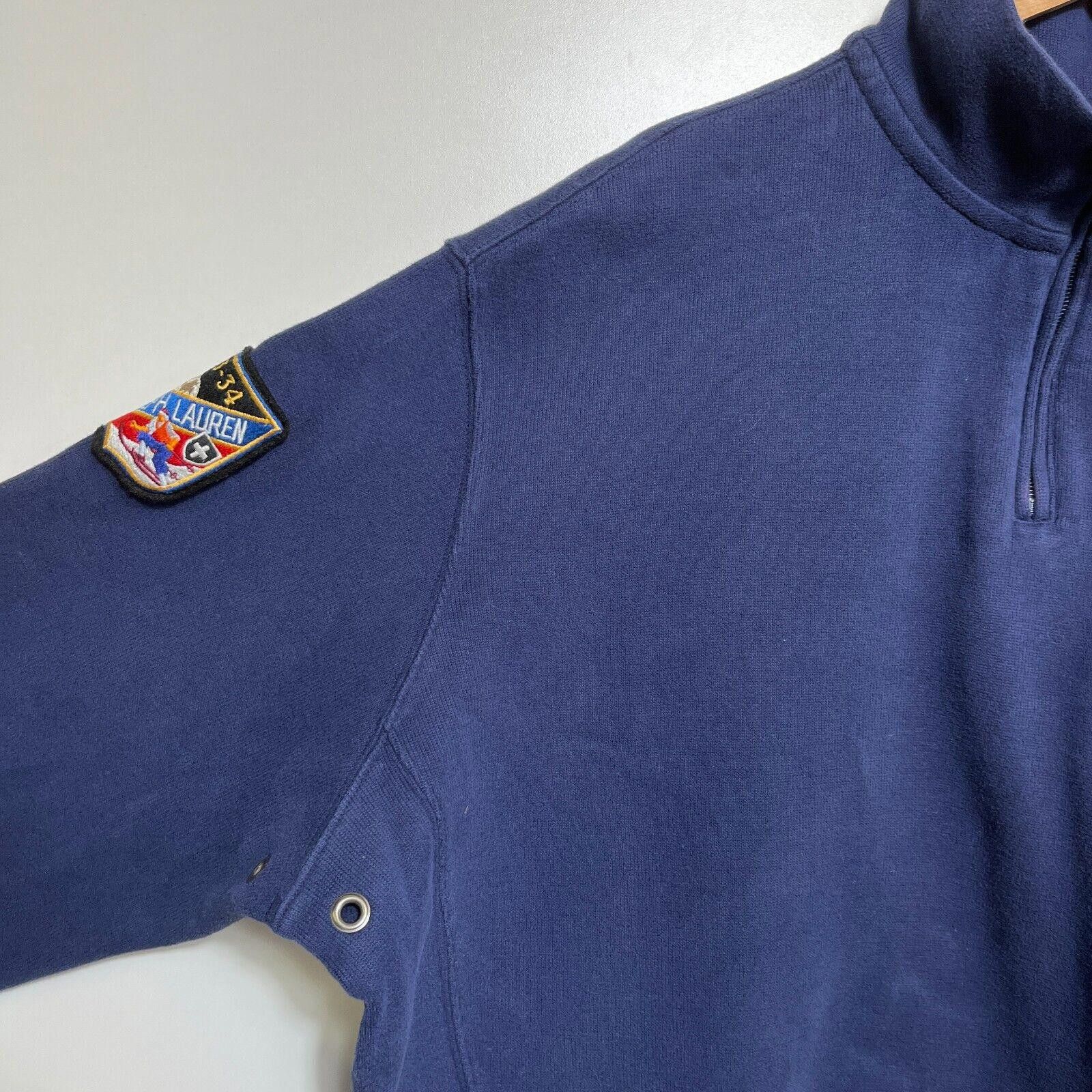 Polo Ralph Lauren × Vintage Vintage 90s Polo Ralph Lauren Quarter Zip Sweatshirt XL Size US 36 / EU 52 - 5 Thumbnail