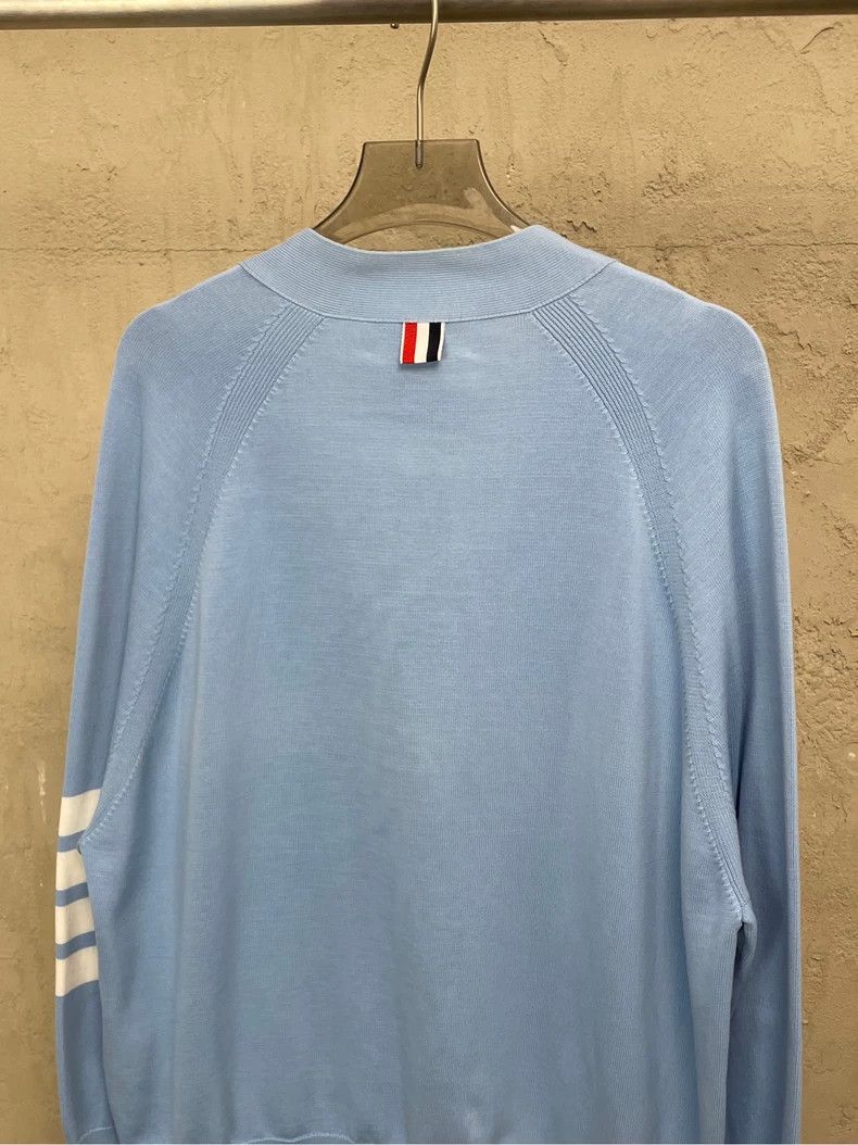 Thom Browne Thom Browne Baby blue knit cardigan Size US XS / EU 42 / 0 - 4 Thumbnail