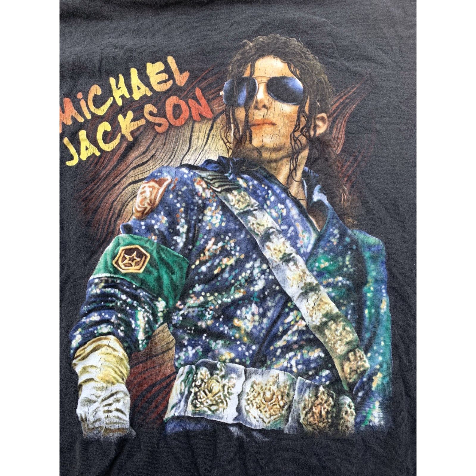 Vintage VINTAGE Michael Jackson T Shirt Roman Ticiam XXL Black Crew Neck Short Sleeve Graphic Print Men's 90s Retro Fan Made Tee Size US XXL / EU 58 / 5 - 6 Thumbnail