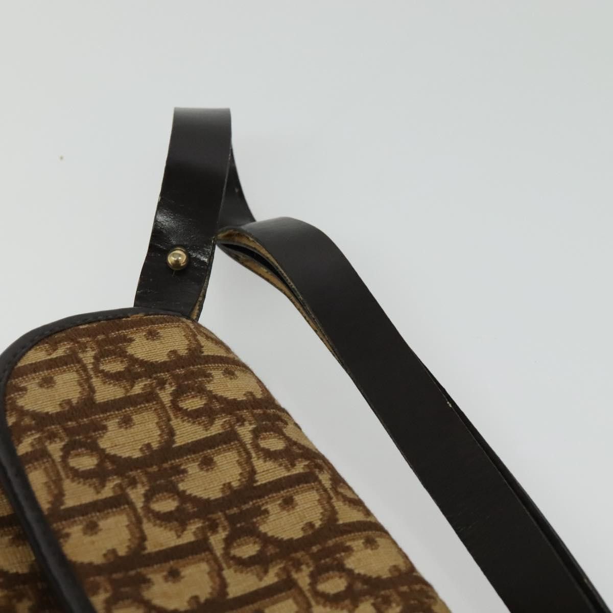 Dior DIOR Trotter Canvas Shoulder Bag Brown Gold Size ONE SIZE - 8 Thumbnail