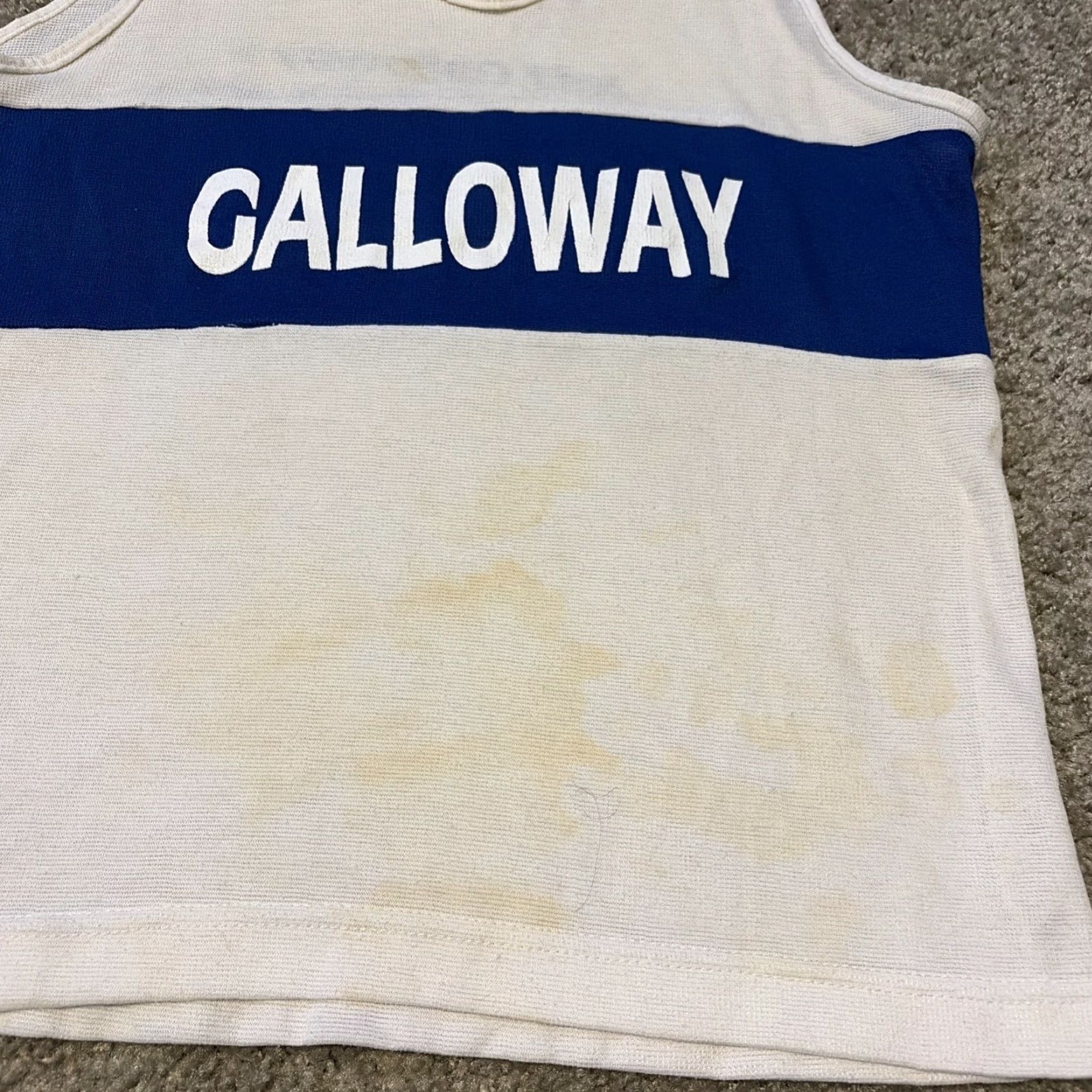 Vintage VINTAGE 80s Runner Jersey Marathon Race “Galloway” White Tank Top Women’s Medium Size M / US 6-8 / IT 42-44 - 3 Thumbnail