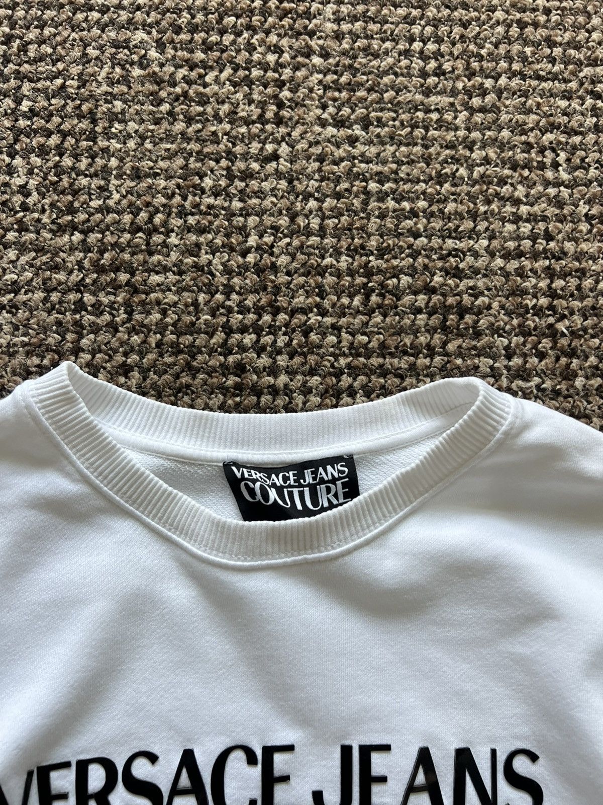 Versace Jeans Couture Versace Jeans Couture Big Logo Sweatshirt White Size US S / EU 44-46 / 1 - 7 Thumbnail