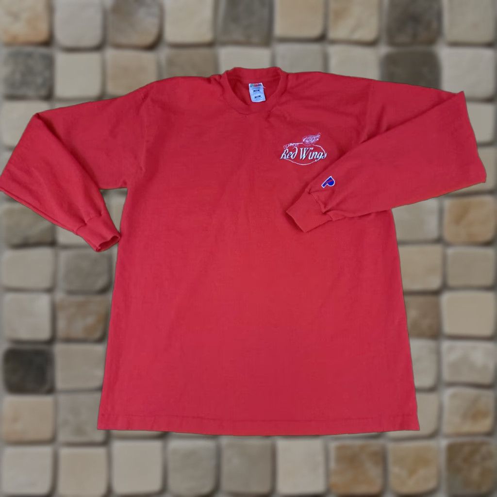 Pro Player VINTAGE Detroit Red Wings Embroidered Long Sleeve 2XL Pro Player USA Shirt Size US XXL / EU 58 / 5 - 1 Thumbnail