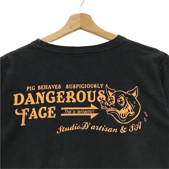 Studio D'Artisan Vtg 90’ STUDIO D’ARTISAN JAPAN Surprised Pig Tee Shirt Size US M / EU 48-50 / 2 - 5 Thumbnail