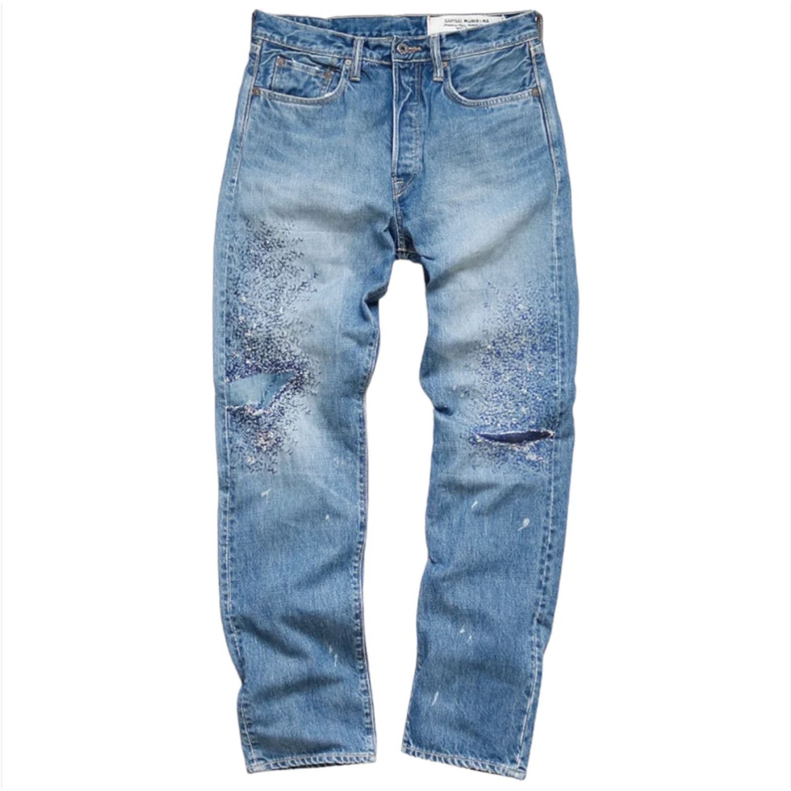 Kapital Kapital 14oz denim 5P Monkey CISCO (3year processing) | Grailed