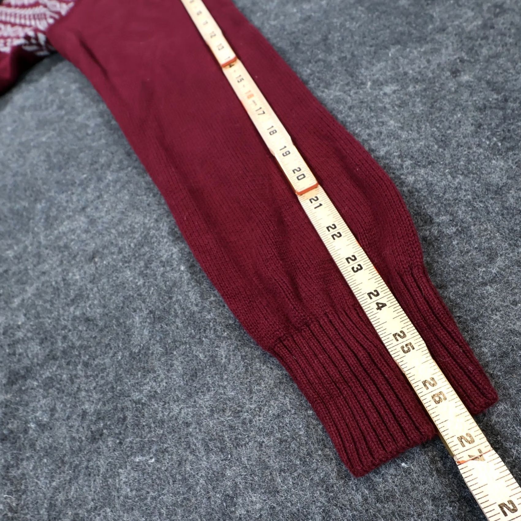 Weatherproof Weatherproof Vintage Sweater Mens L Maroon Fair Isle Quarter Zip Size US L / EU 52-54 / 3 - 5 Thumbnail