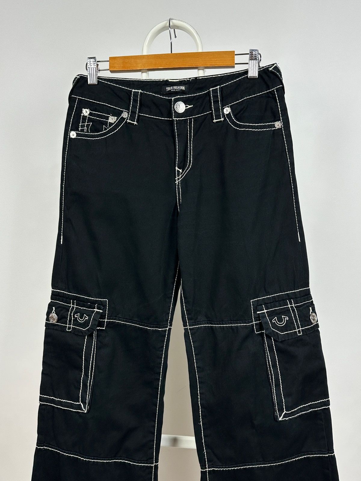 Japanese Brand True Religion Low Rise Baggy Cargo Pants Size US 28 / EU 44 - 3 Thumbnail