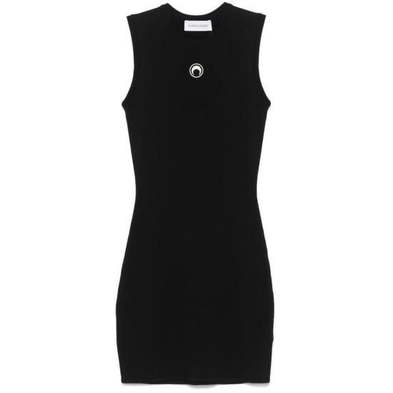 Marine Serre MARINE SERRE Women Dresses WDR328A CKNI0511 BK99 BLACK Size S / US 4 / IT 40 - 1 Thumbnail