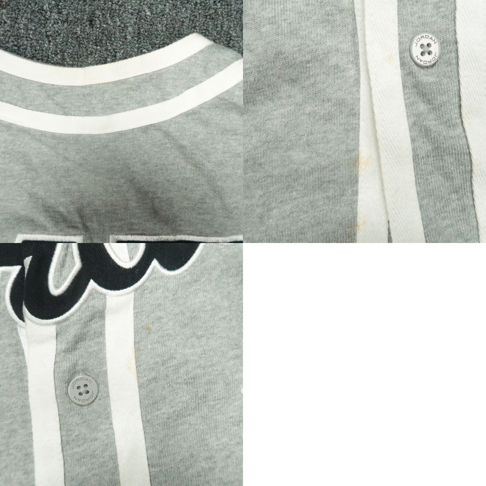 Nike Nike Shirt Mens L Gray Jordan Barons Baseball Jersey Button Front NWT Size US L / EU 52-54 / 3 - 9 Thumbnail