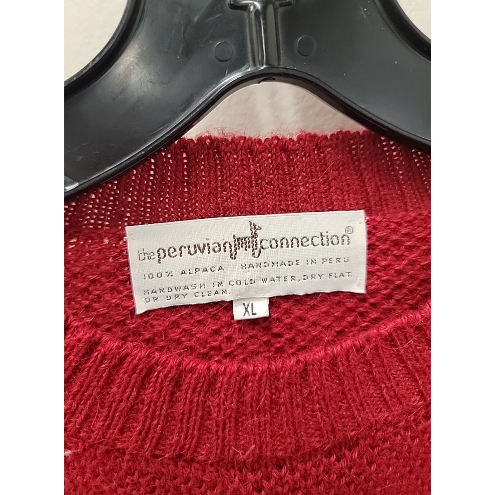 Vintage VINTAGE Peruvian Connection Sweater Shirt Women XL Red Alpaca Crew Neck Knit Pullover Long Sleeve Casual Travel Workwear 23 Chest 24 Length Size XL / US 12-14 / IT 48-50 - 2 Thumbnail